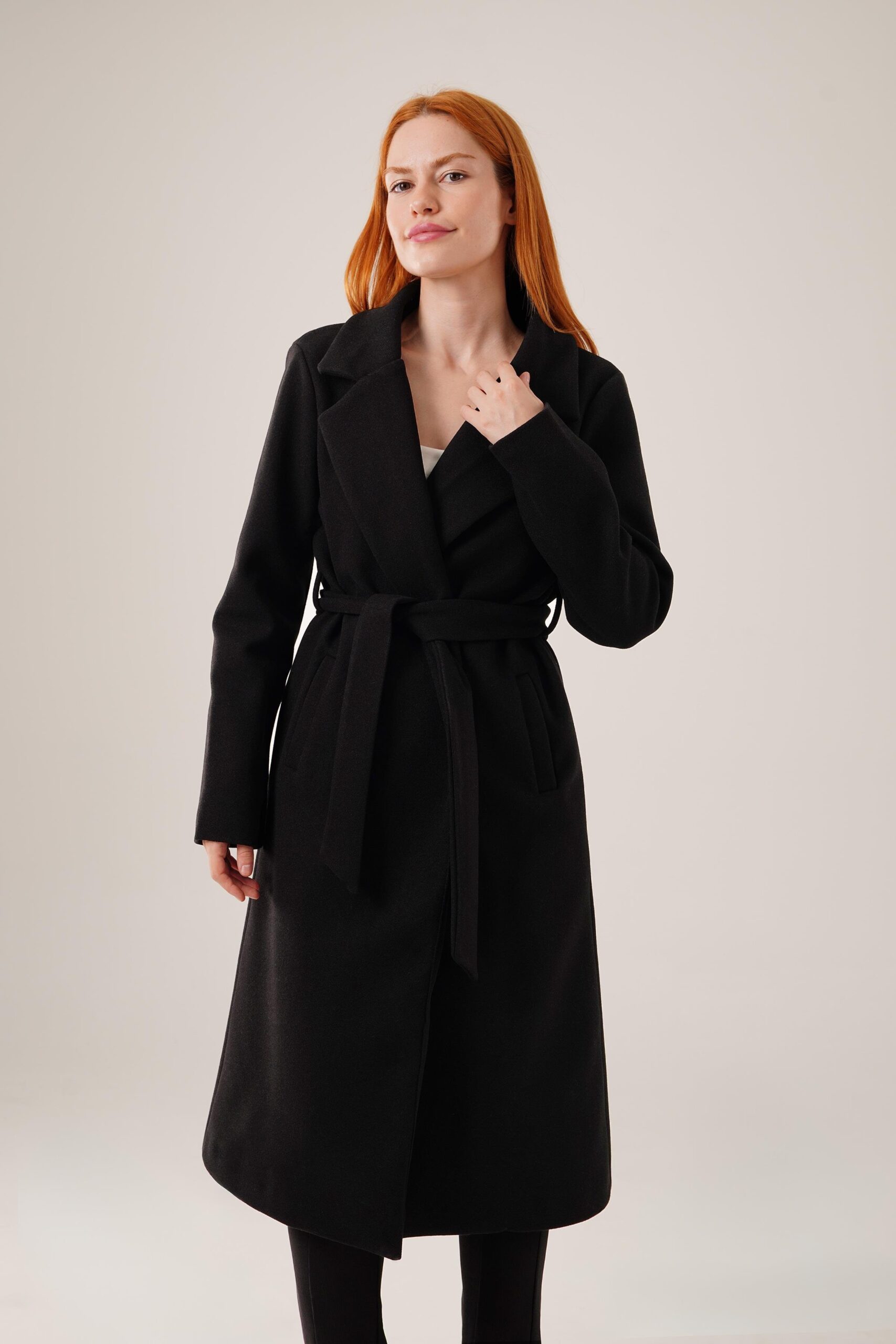 Long LinedCashmere Wholesale Coat - Brand: Lustrin - Women & Kids, Baby Clothes Wholesale - TheBS Women
