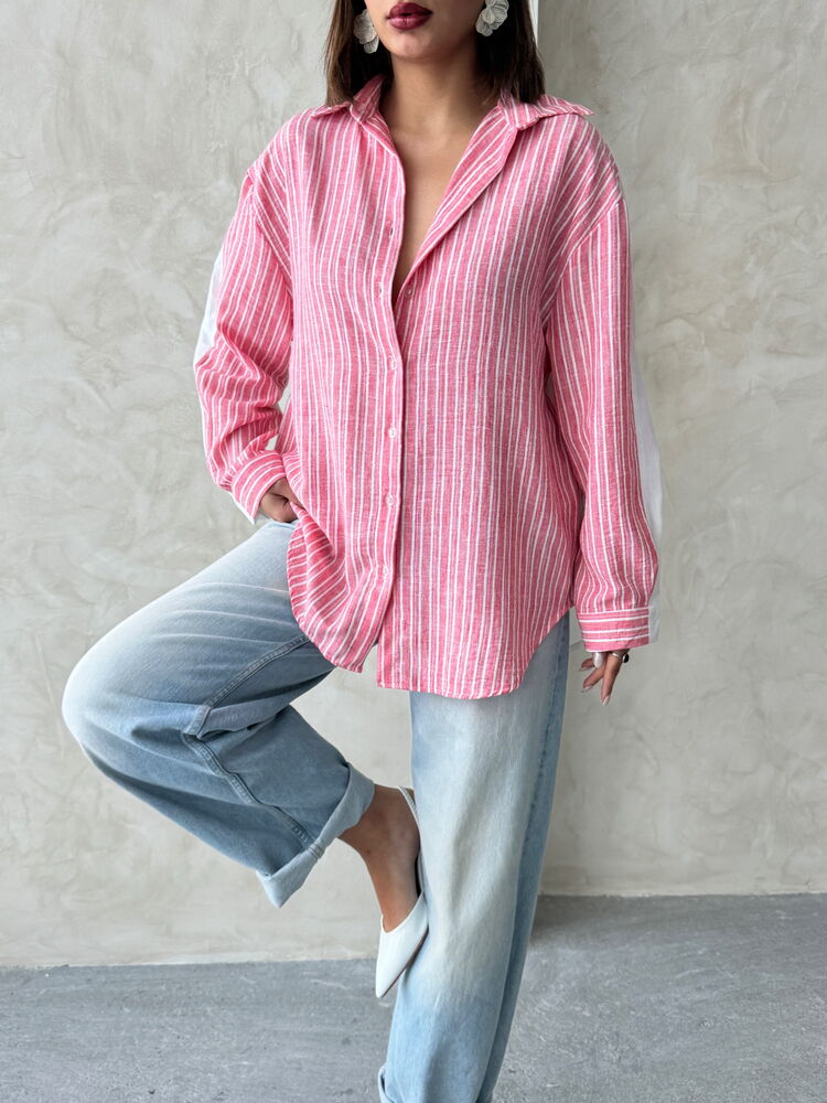 Striped Linen Shirt – Multicolor – Brand: Topshow – Women & Kids, Baby Clothes Wholesale – TheBS Women