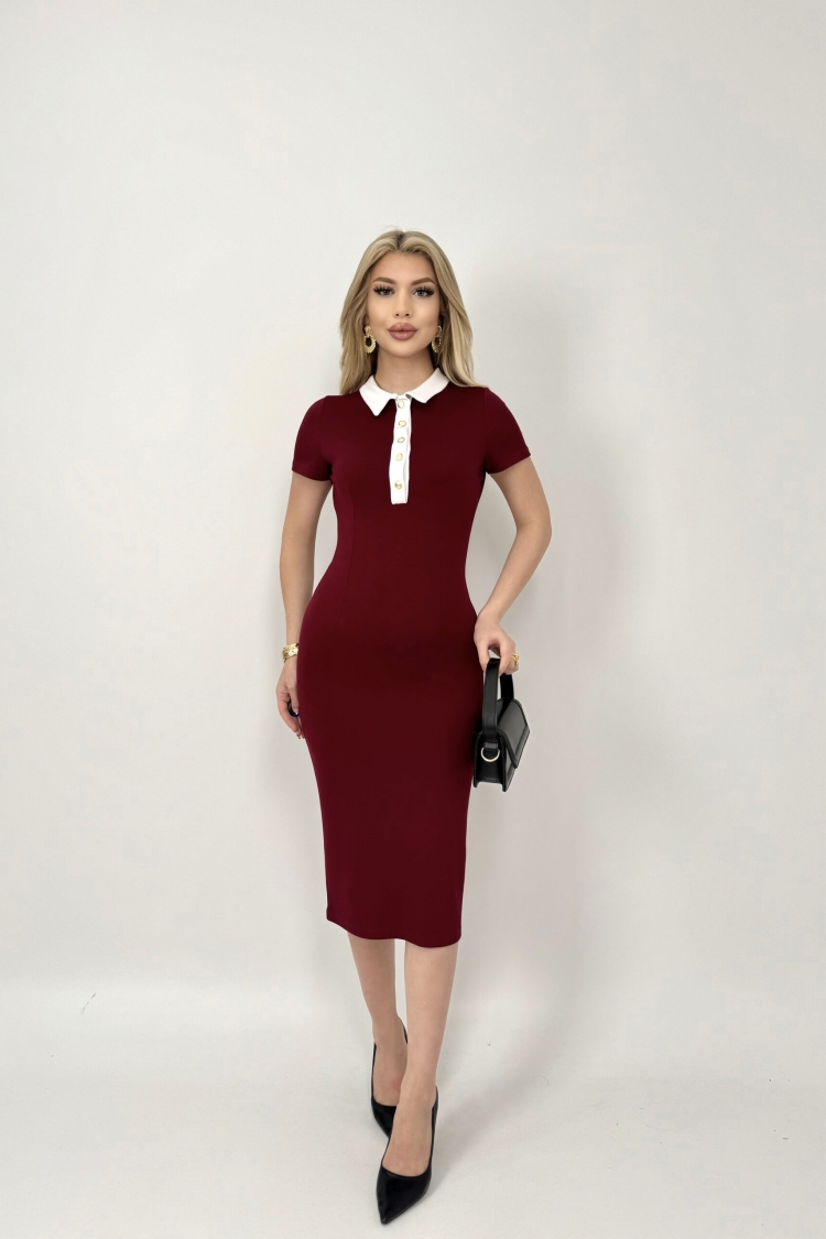Polo Neck Dress - Brand: Miss Janell - Women & Kids, Baby Clothes Wholesale - TheBS Women