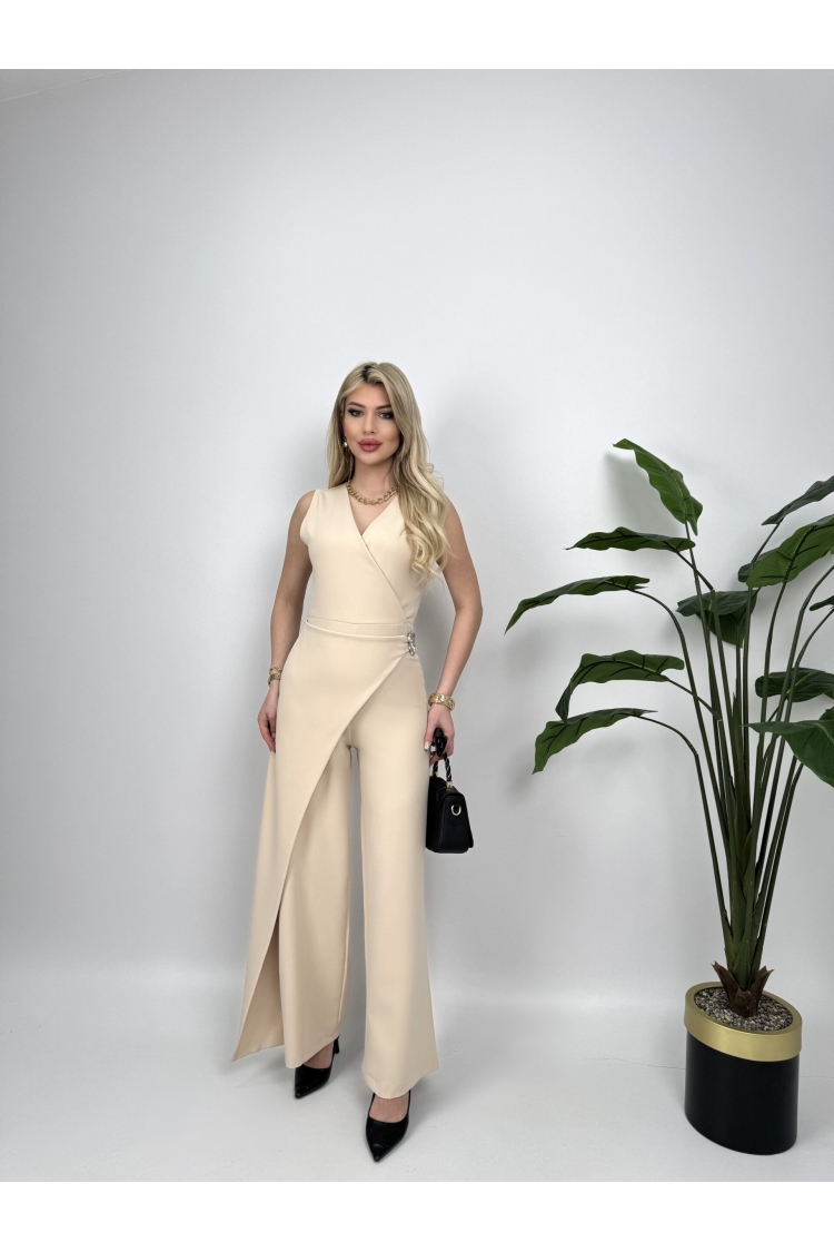 Waist Buckle Detailed Jumpsuit - Brand: Miss Janell - Women & Kids, Baby Clothes Wholesale - TheBS Women
