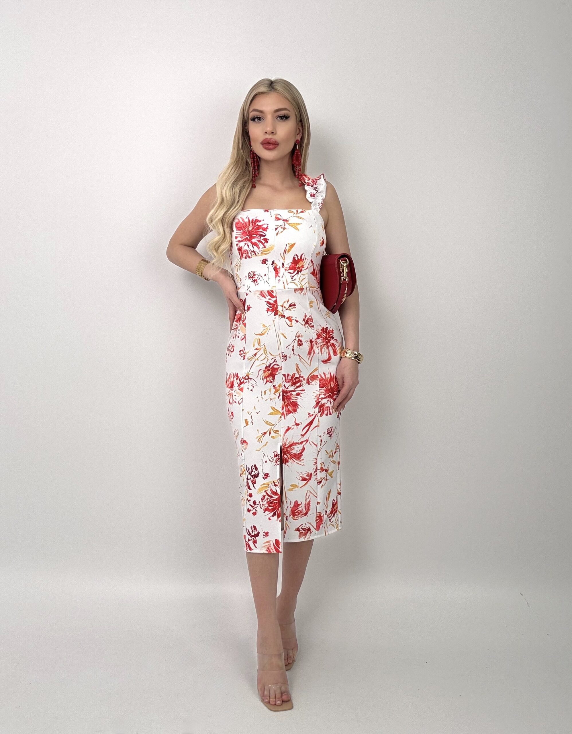 Digital Printed Balloon Strap Strapless Dress - Brand: Miss Janell - Women & Kids, Baby Clothes Wholesale - TheBS Women