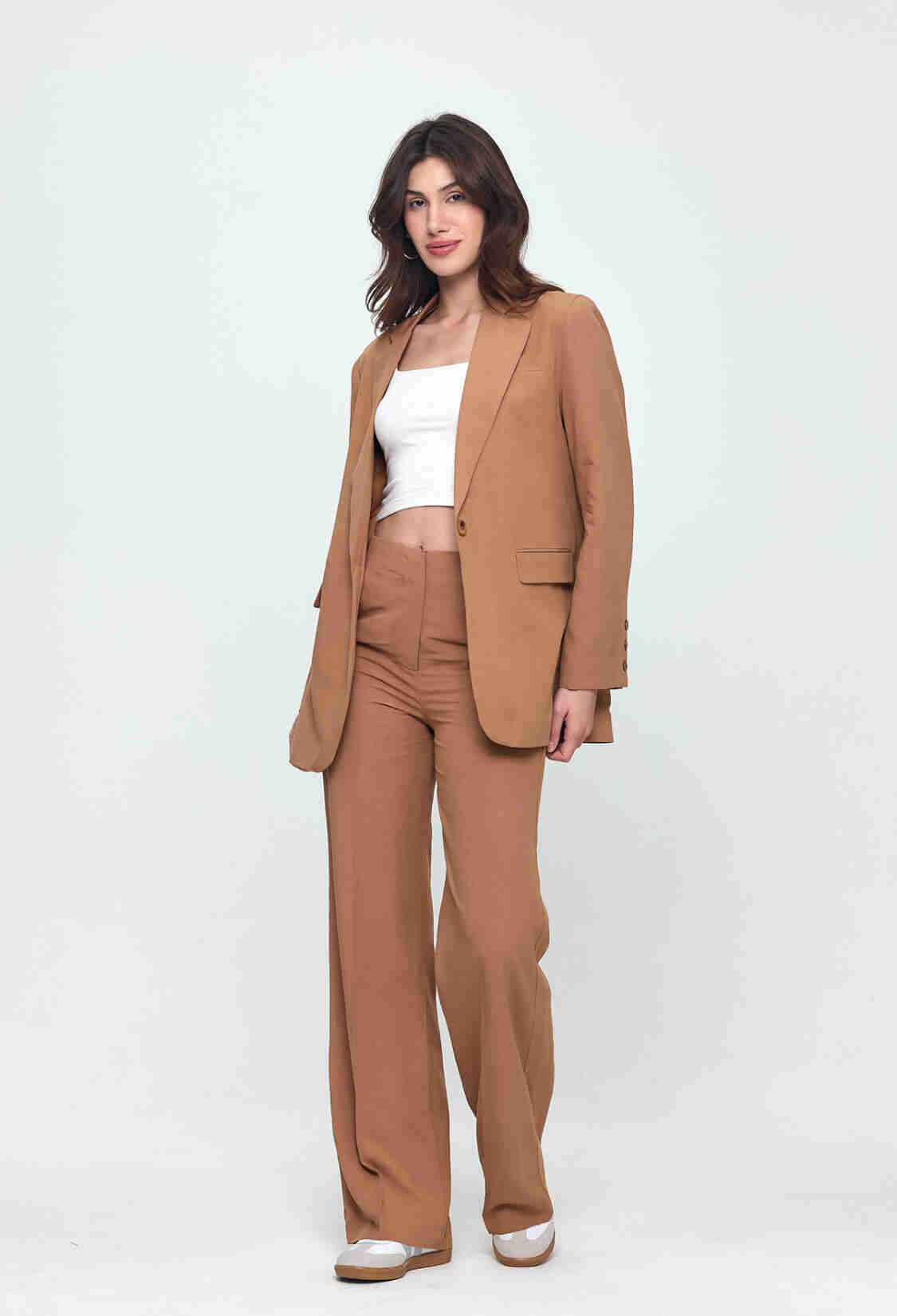 Nob Brown Linen Women's Oversize Jacket Pants Set - Brand: Evable - Women & Kids, Baby Clothes Wholesale - TheBS Women