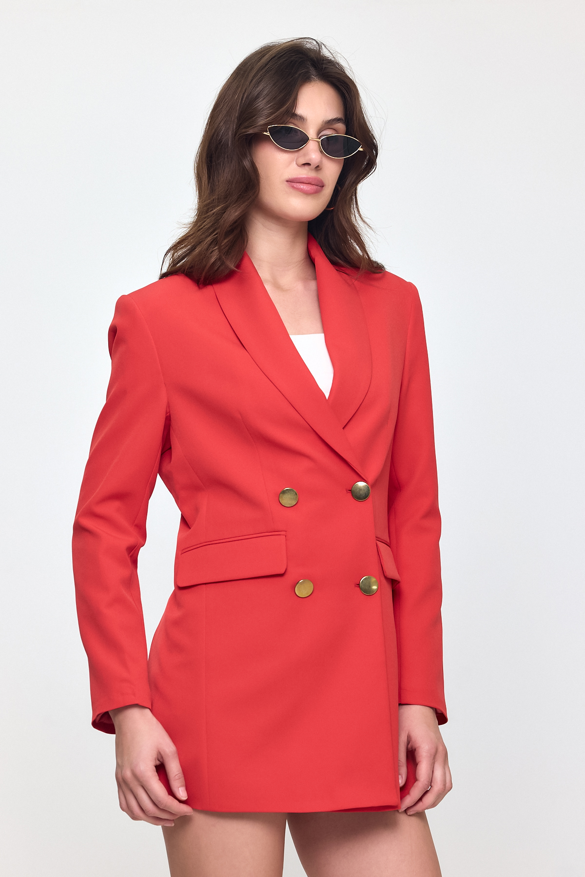 Nob Red Button Detailed Jacket – Brand: Evable – Women & Kids, Baby Clothes Wholesale – TheBS Women