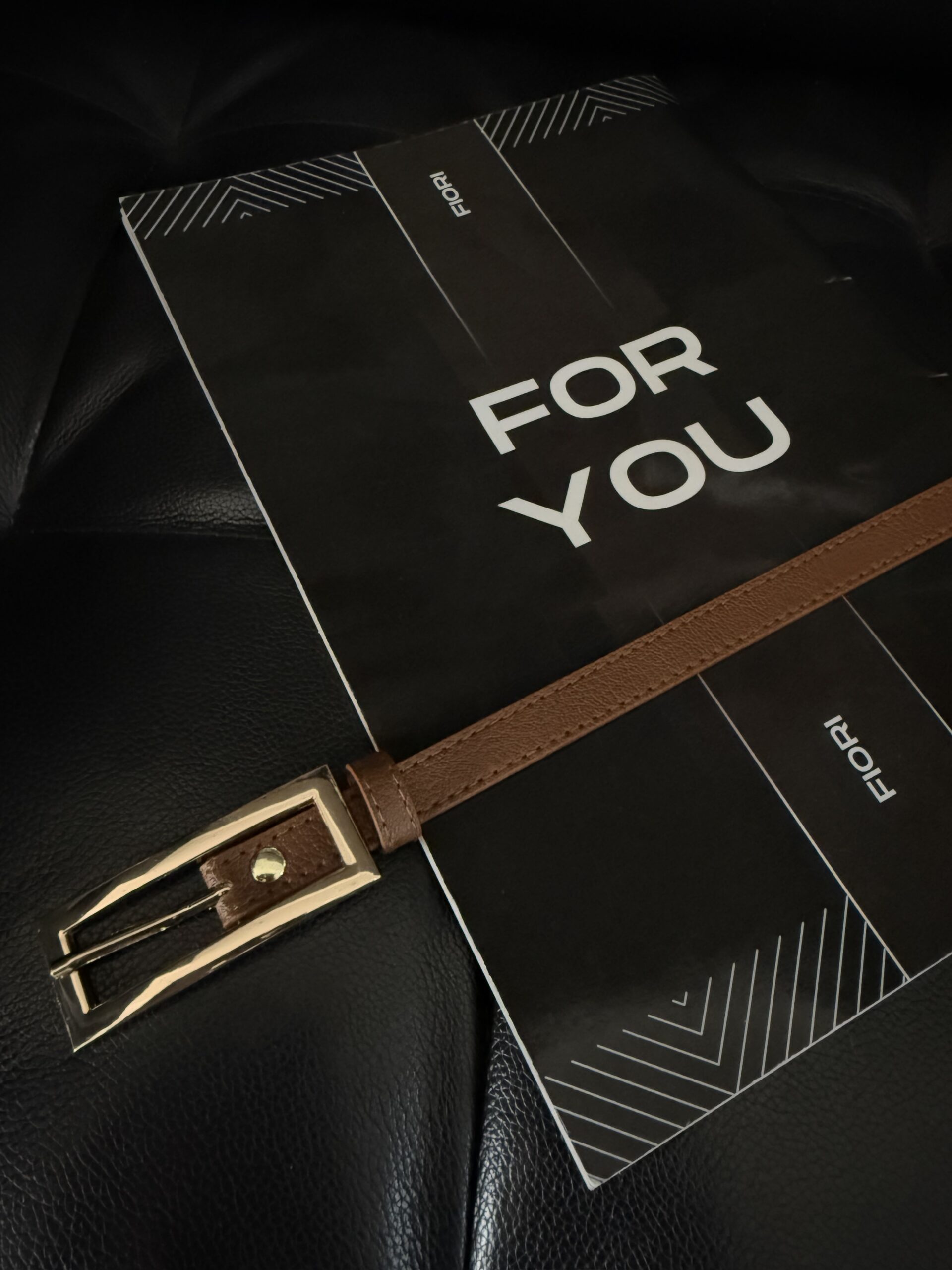 Thin Belt With Gold Buckle - Brand: Fiori - Women & Kids, Baby Clothes Wholesale - TheBS Women