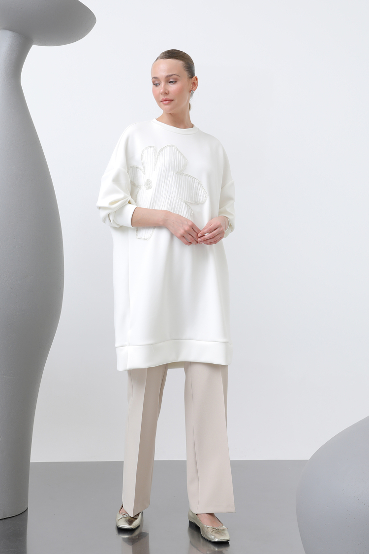 Women's Front Embroidered Garni Detailed Tunic - Brand: Puane - Women & Kids, Baby Clothes Wholesale - TheBS Women
