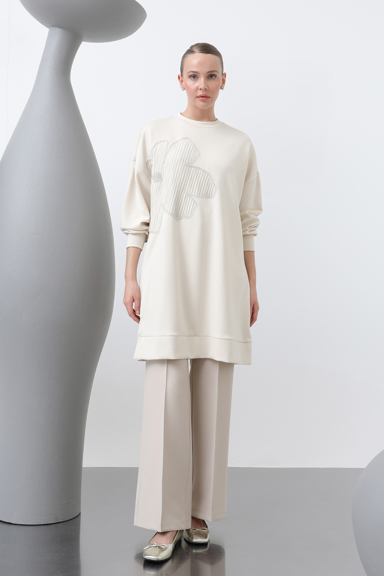 Front Embroidered Garni Detailed Tunic - Brand: Puane - Women & Kids, Baby Clothes Wholesale - TheBS Women