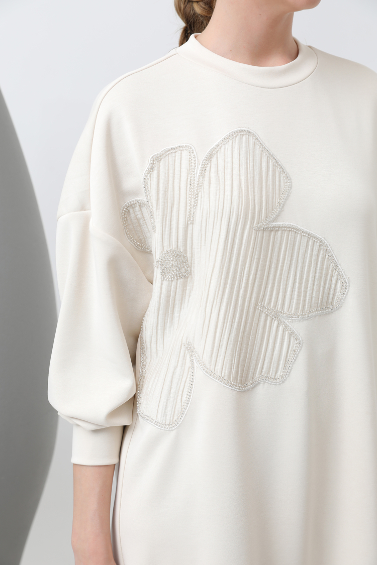 Front Embroidered Garni Detailed Tunic - Brand: Puane - Women & Kids, Baby Clothes Wholesale - TheBS Women