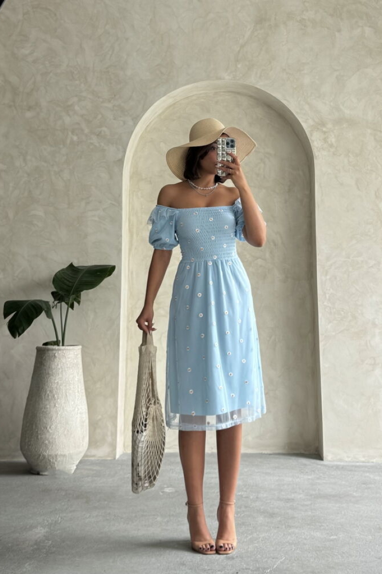 Boat Neck Chest Gipeli Wholesale Dress - Brand: Topshow - Women & Kids, Baby Clothes Wholesale - TheBS Women
