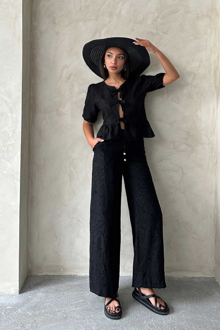 Front Tie Embroidered Blouse - Brand: Topshow - Women & Kids, Baby Clothes Wholesale - TheBS Women