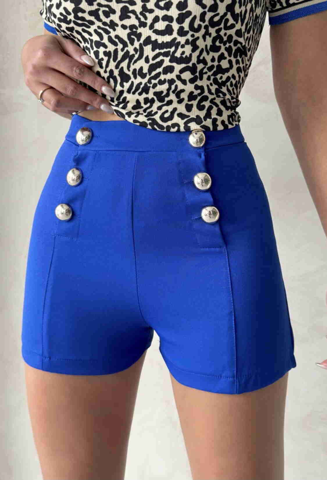 Saks Ornament Buttoned Wholesale Shorts - Brand: Topshow - Women & Kids, Baby Clothes Wholesale - TheBS Women
