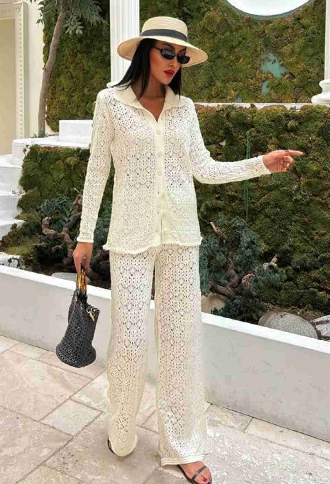 Knit Fabric Transparent Two Piece Suit - Brand: Sobe Istanbul - Women & Kids, Baby Clothes Wholesale - TheBS Women