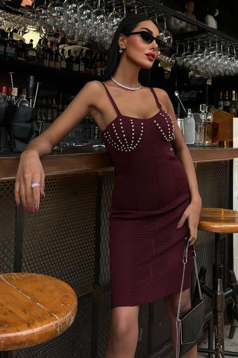 Belina Stone Detailed Mini Dress - Brand: Sobe Istanbul - Women & Kids, Baby Clothes Wholesale - TheBS Women