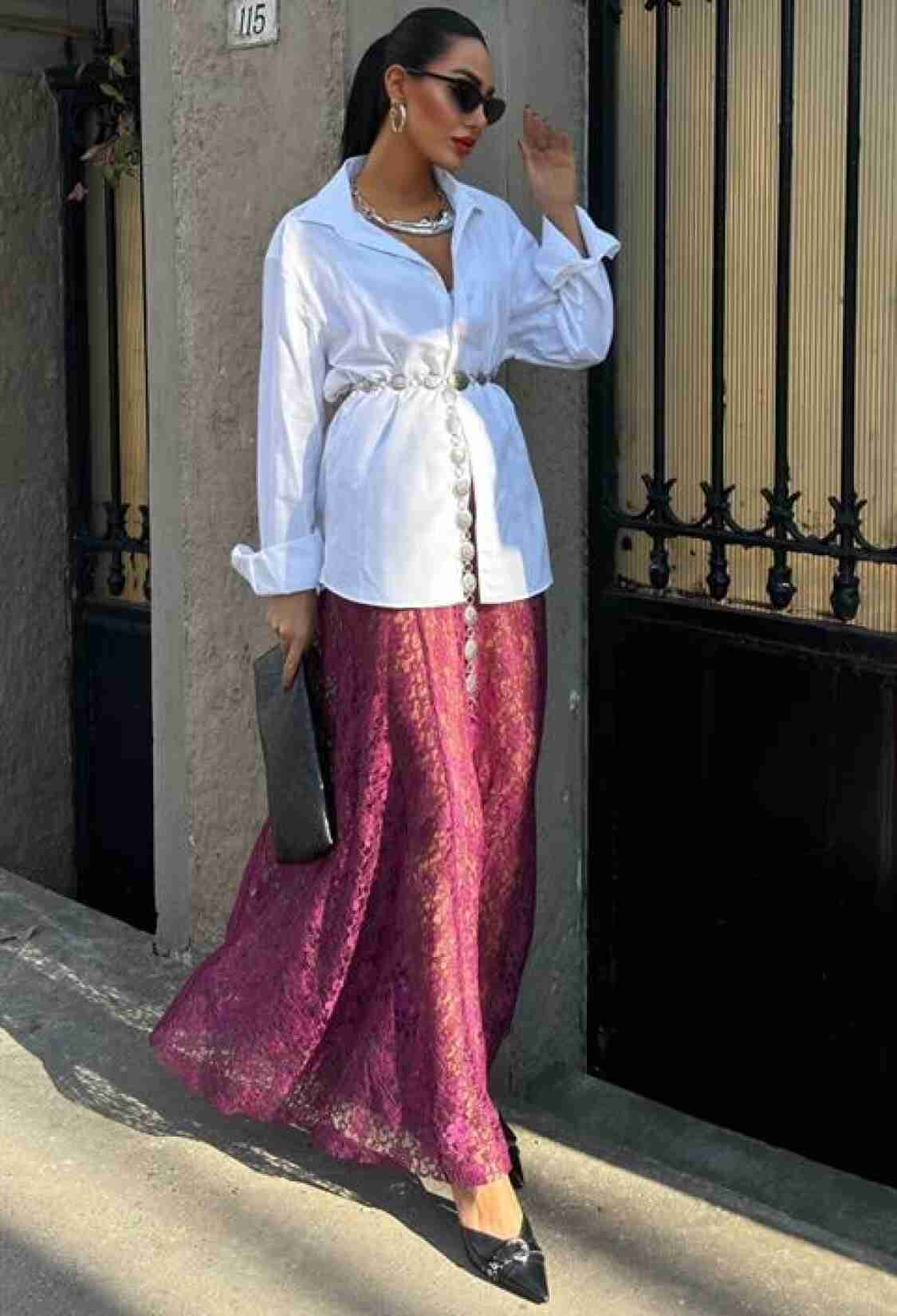 Maxi Lace Skirt - Purple - Brand: Sobe Istanbul - Women & Kids, Baby Clothes Wholesale - TheBS Women