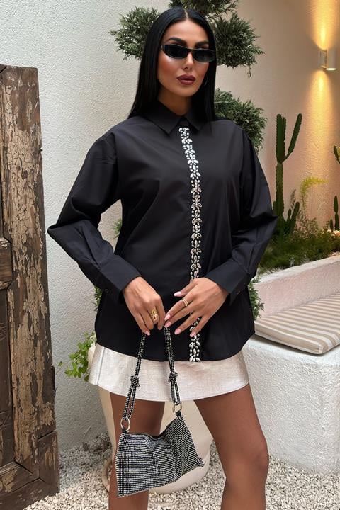 Front Stripe Stone Shirt - Brand: Sobe Istanbul - Women & Kids, Baby Clothes Wholesale - TheBS Women