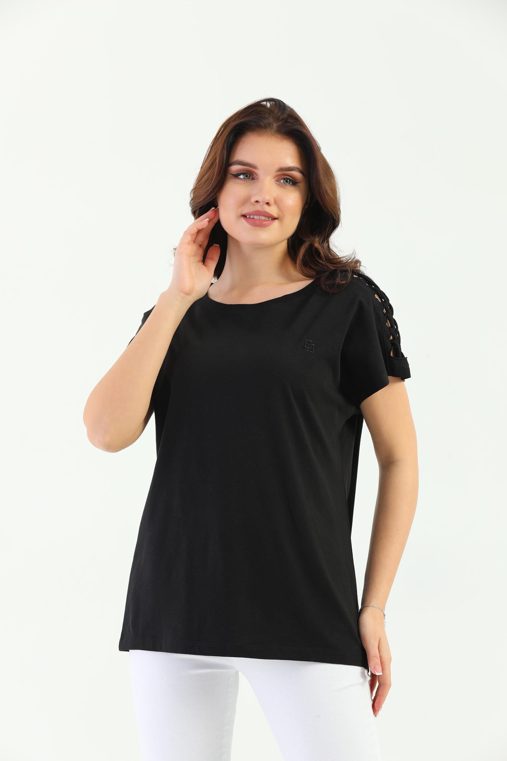 EdelleShoulder Braided Women’s T-Shirt – Brand: EDELLE – Women & Kids, Baby Clothes Wholesale – TheBS Women