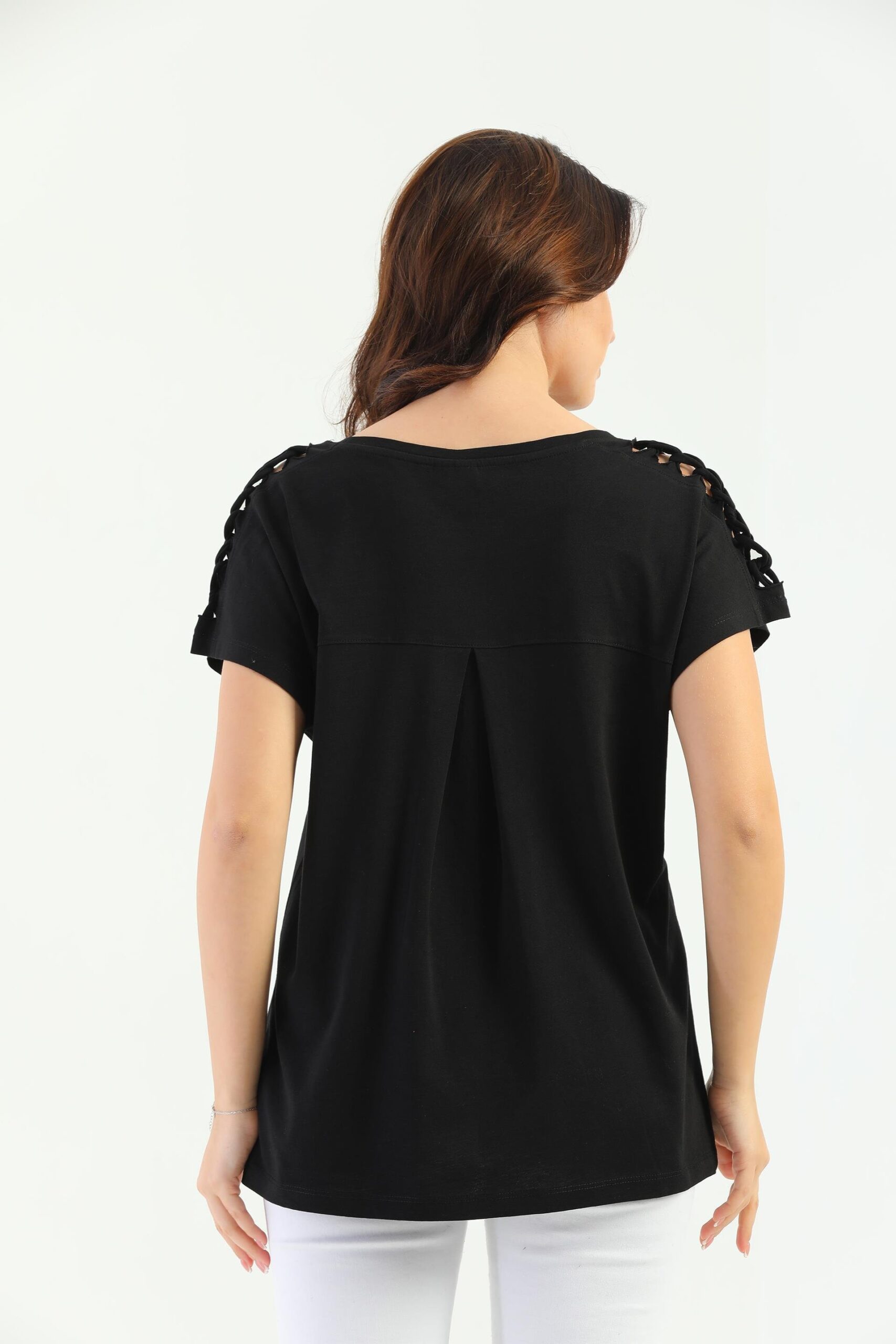 EdelleShoulder Braided Women’s T-Shirt – Brand: EDELLE – Women & Kids, Baby Clothes Wholesale – TheBS Women