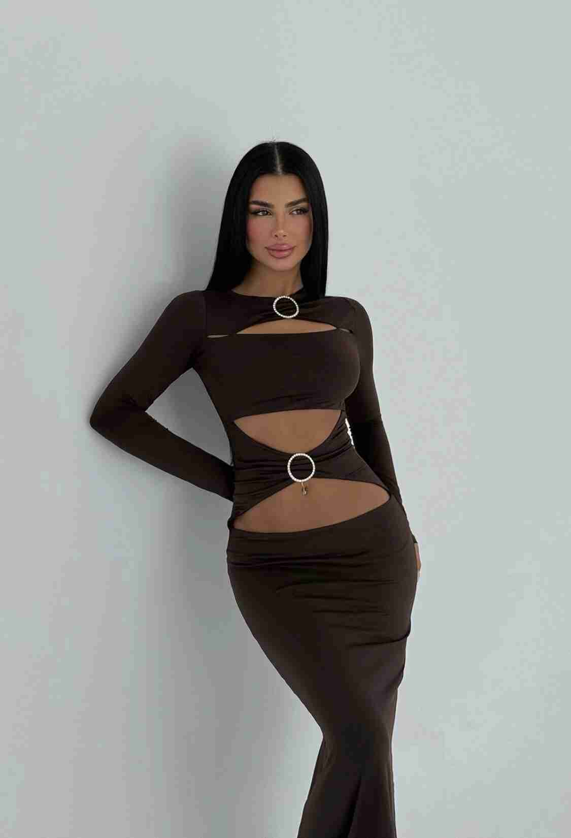 Ring Detail Long Dress - Brand: EYYO ATELIER - Women & Kids, Baby Clothes Wholesale - TheBS Women