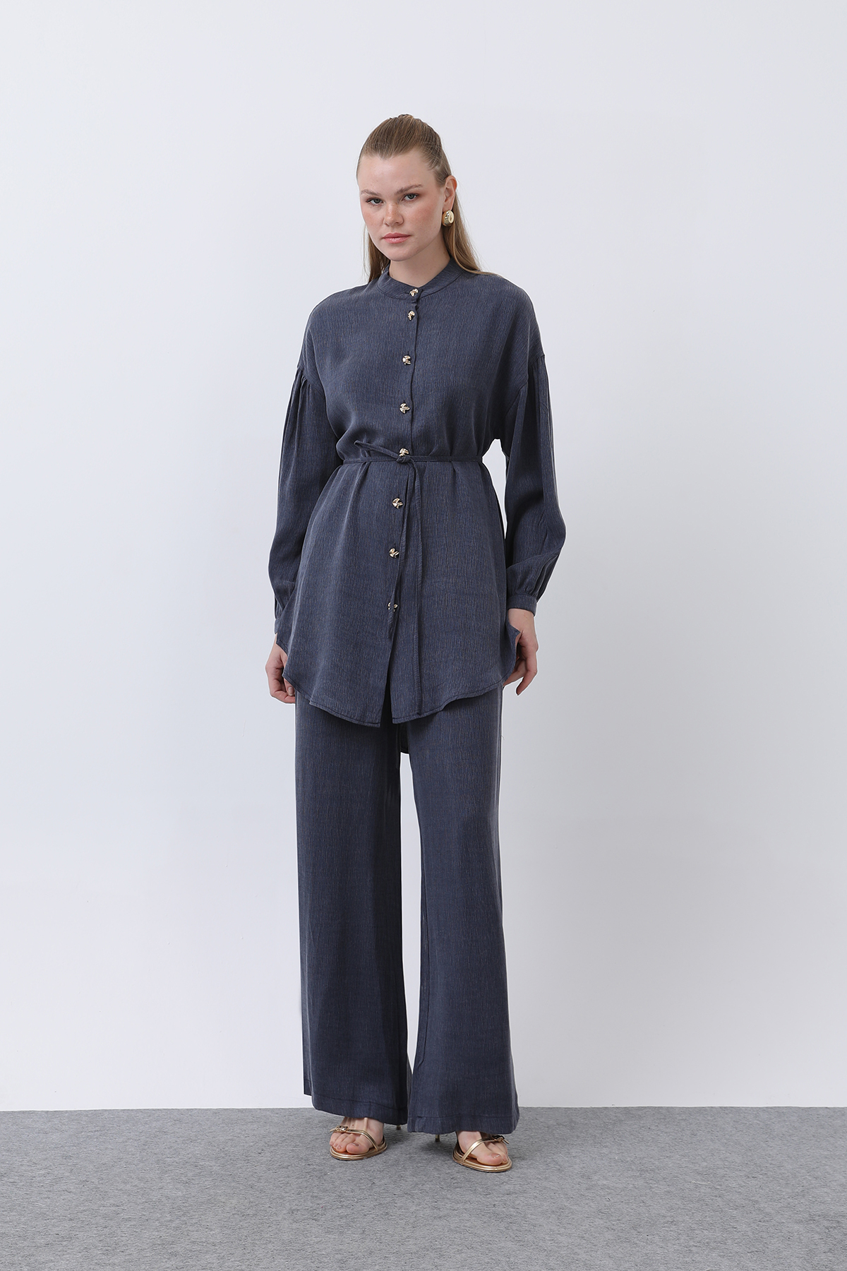 Judge Collar And Button Detailed Trouser Suit - Brand: Puane - Women & Kids, Baby Clothes Wholesale - TheBS Women