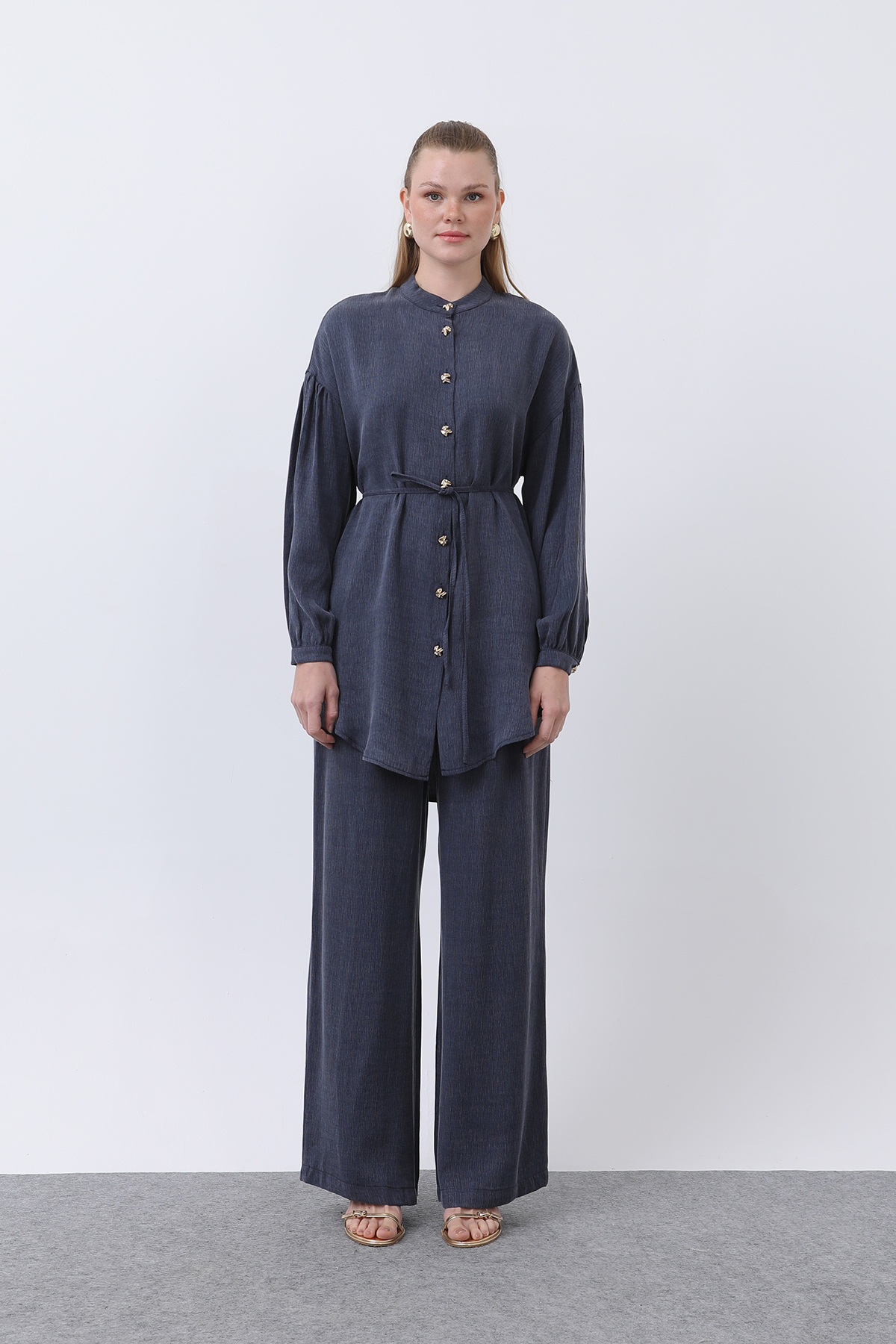 Judge Collar And Button Detailed Trouser Suit – Brand: Puane – Women & Kids, Baby Clothes Wholesale – TheBS Women