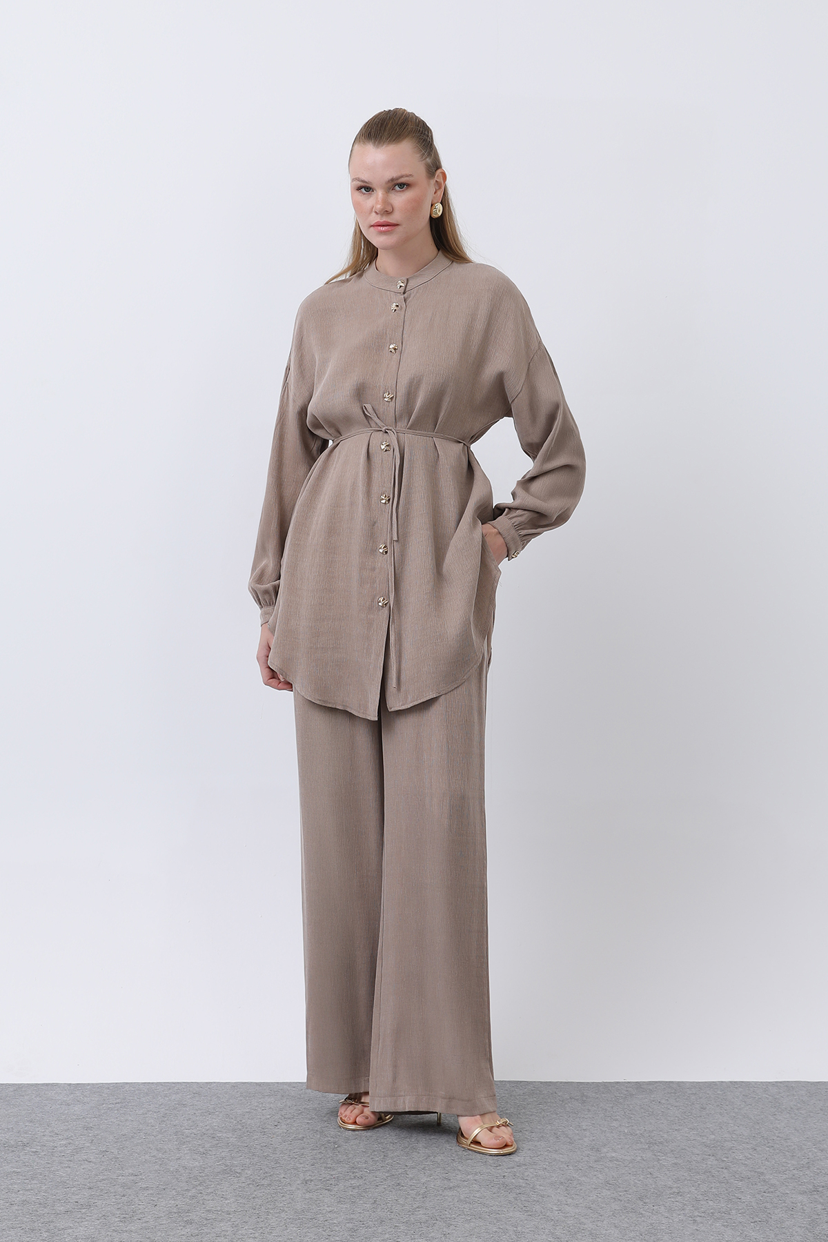 Judge Collar And Button Detailed Trouser Suit - Brand: Puane - Women & Kids, Baby Clothes Wholesale - TheBS Women