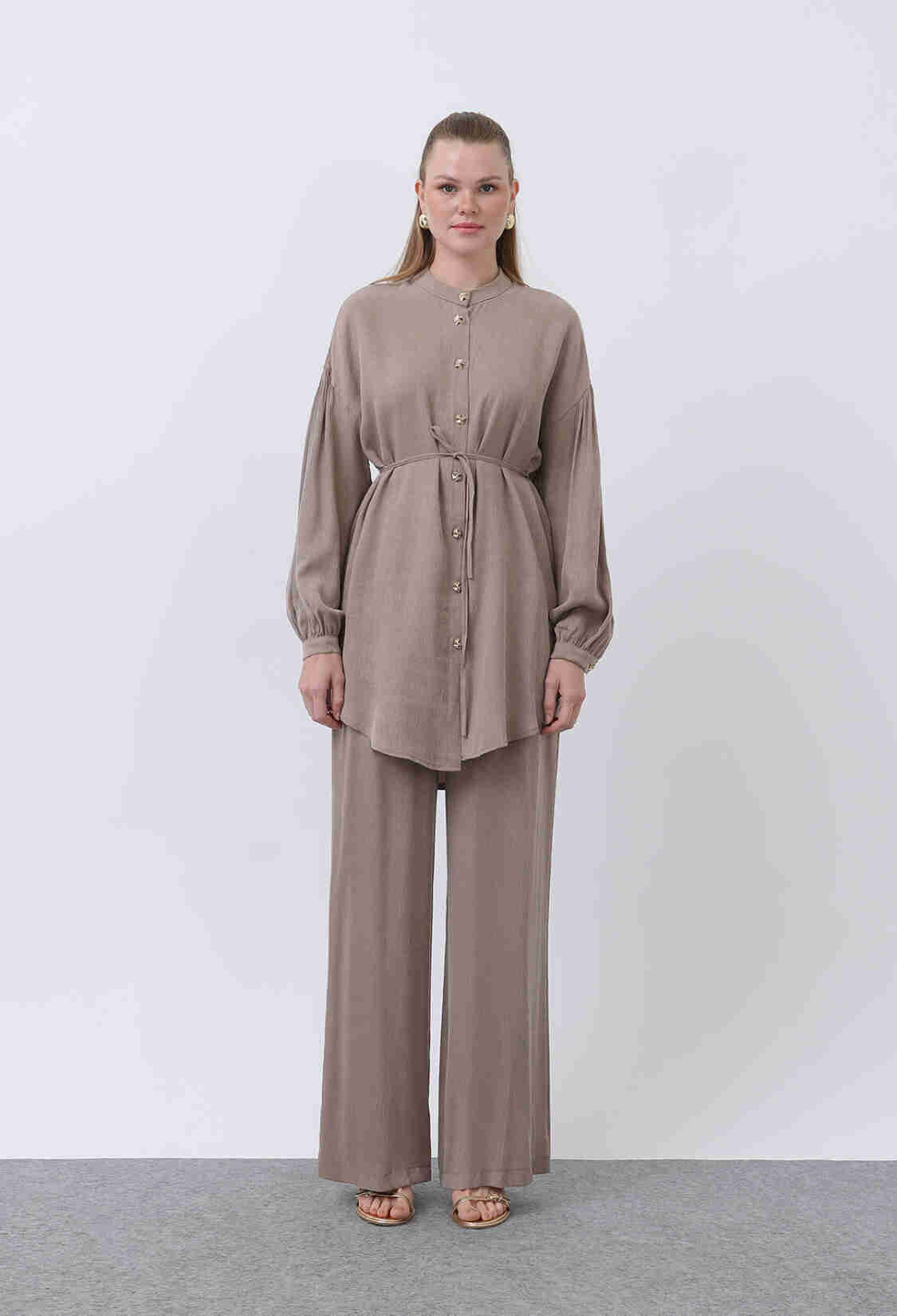 Judge Collar And Button Detailed Trouser Suit - Brand: Puane - Women & Kids, Baby Clothes Wholesale - TheBS Women