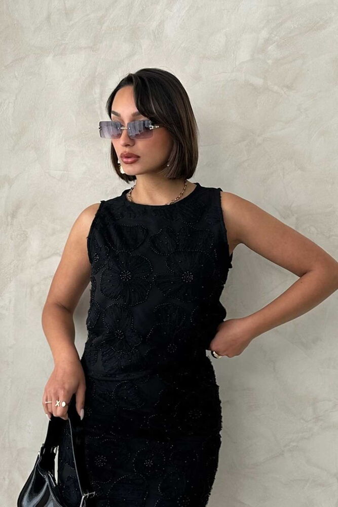 Bead Embroidered Sleeveless Blouse - Brand: Topshow - Women & Kids, Baby Clothes Wholesale - TheBS Women