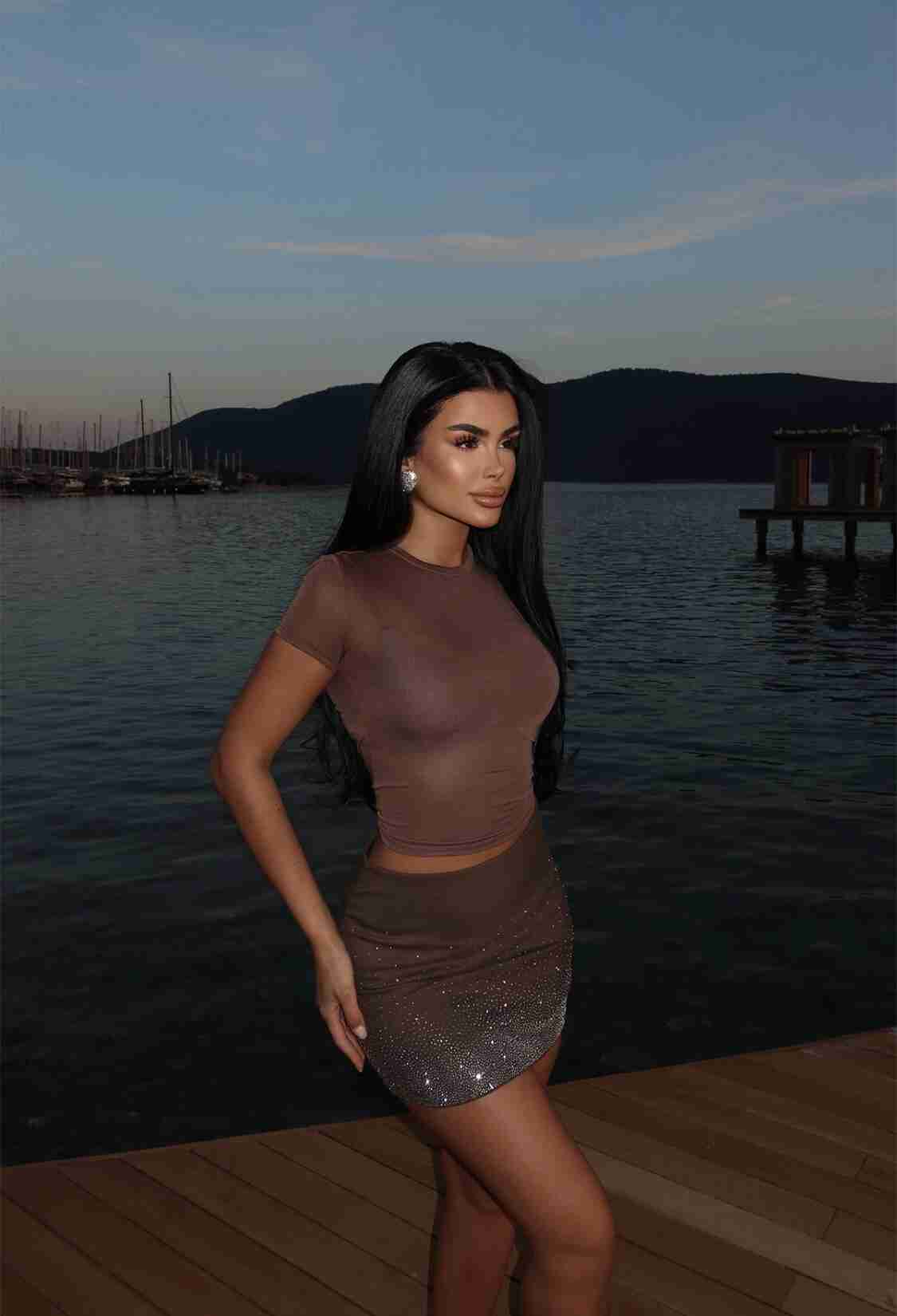 Stone Detail Mini Skirt - Brand: EYYO ATELIER - Women & Kids, Baby Clothes Wholesale - TheBS Women