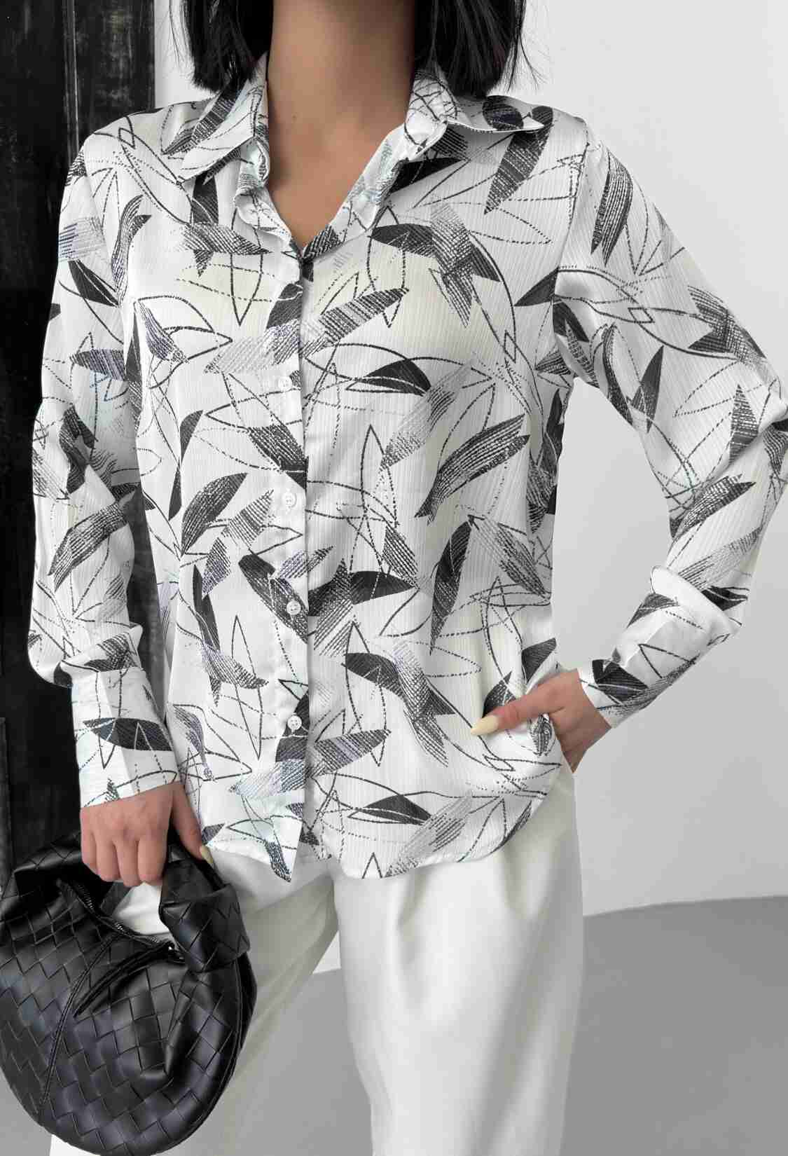 Bamboo Leaf Pattern Shirt - Brand: My Fashion - Women & Kids, Baby Clothes Wholesale - TheBS Women