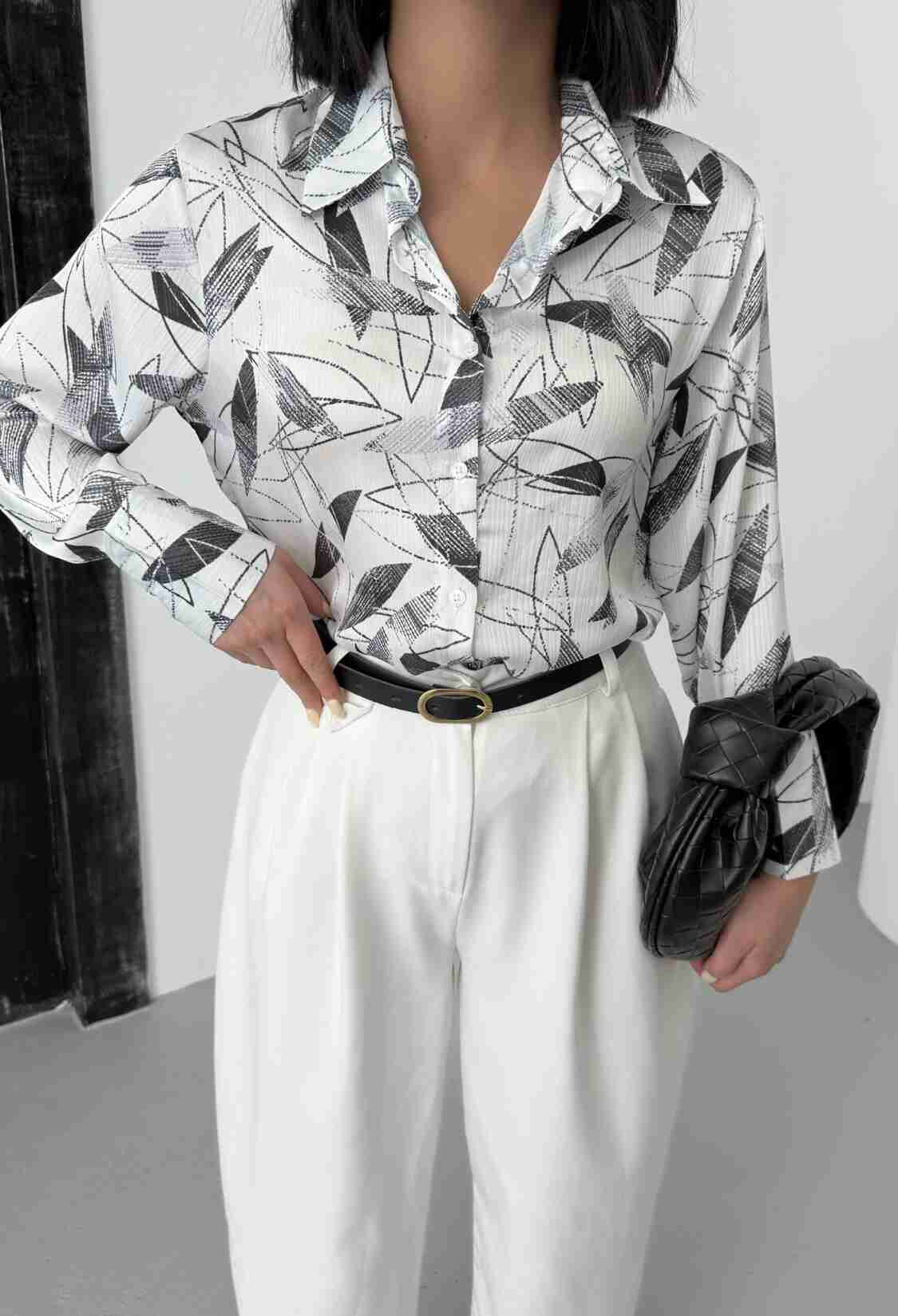 Bamboo Leaf Pattern Shirt - Brand: My Fashion - Women & Kids, Baby Clothes Wholesale - TheBS Women