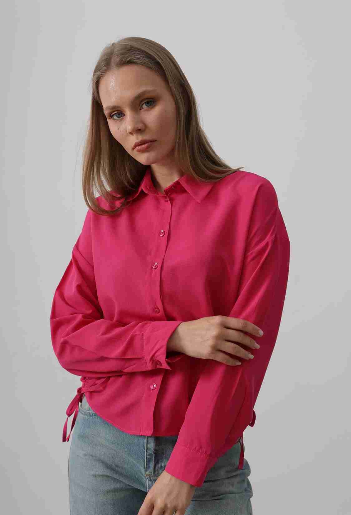 Basic Shirt With Side Tie - Brand: Reyon - Women & Kids, Baby Clothes Wholesale - TheBS Women