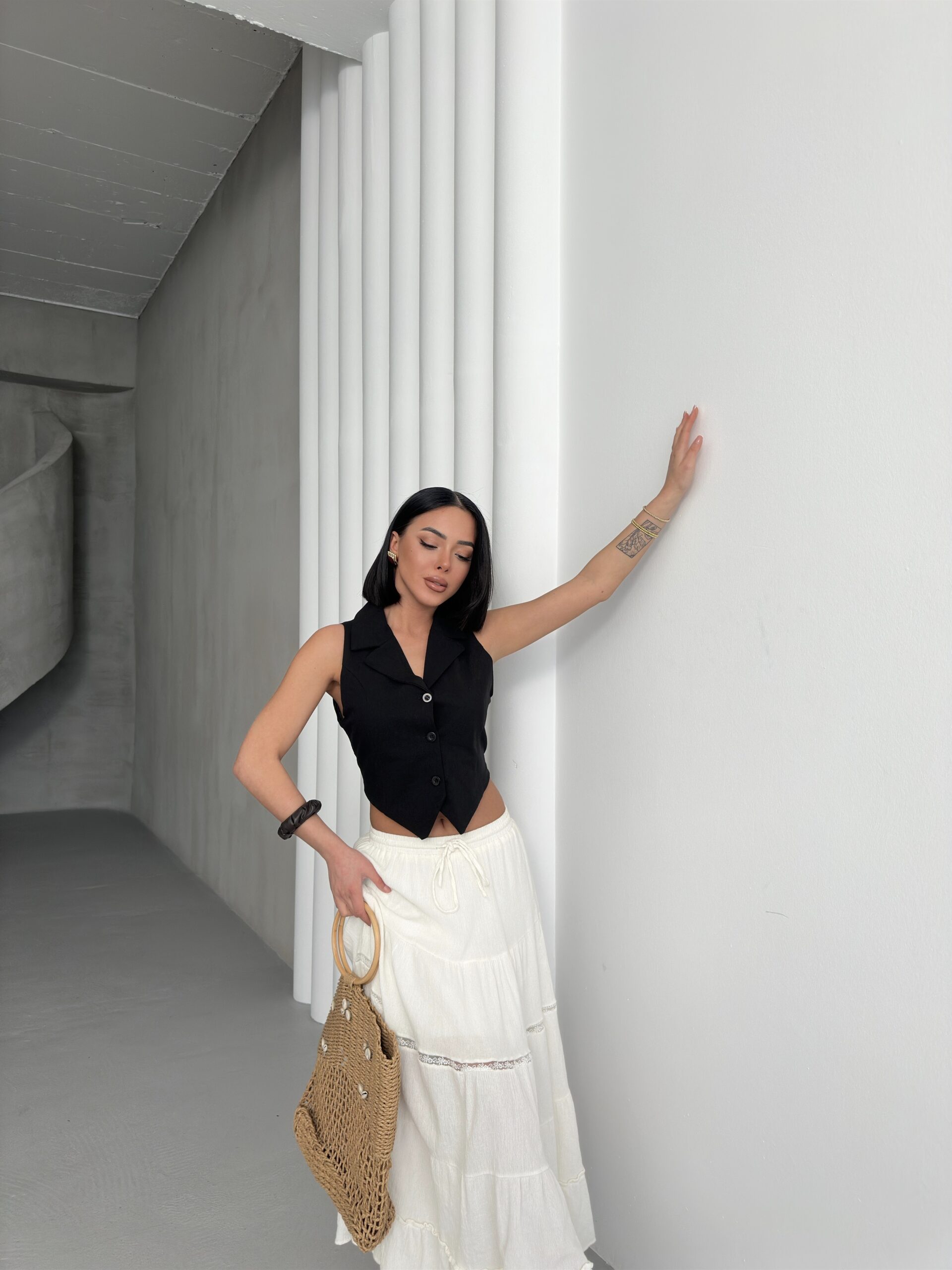 Linen Vest – Brand: My Fashion – Women & Kids, Baby Clothes Wholesale – TheBS Women