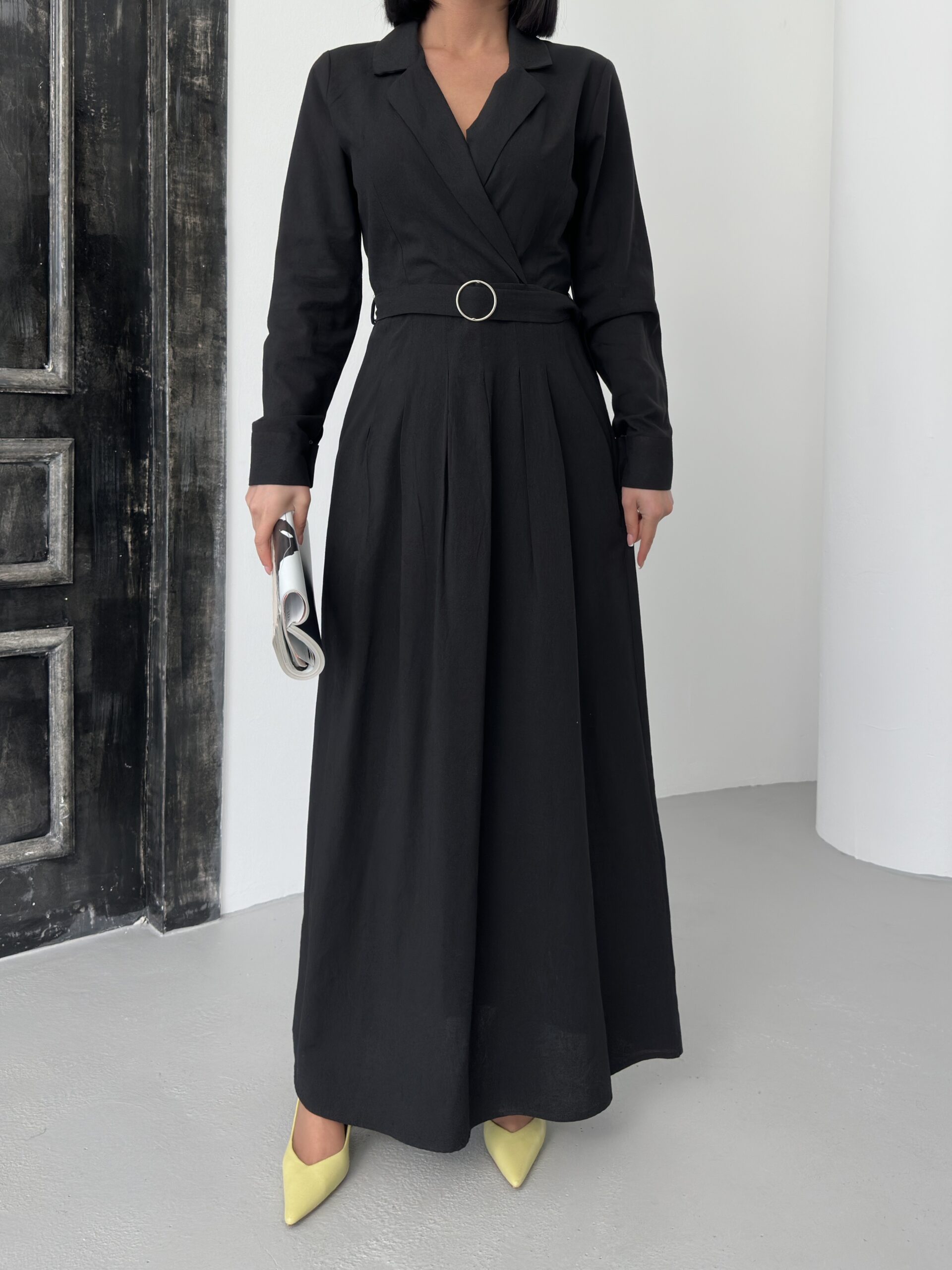 Linen Dress With Belt – Brand: My Fashion – Women & Kids, Baby Clothes Wholesale – TheBS Women