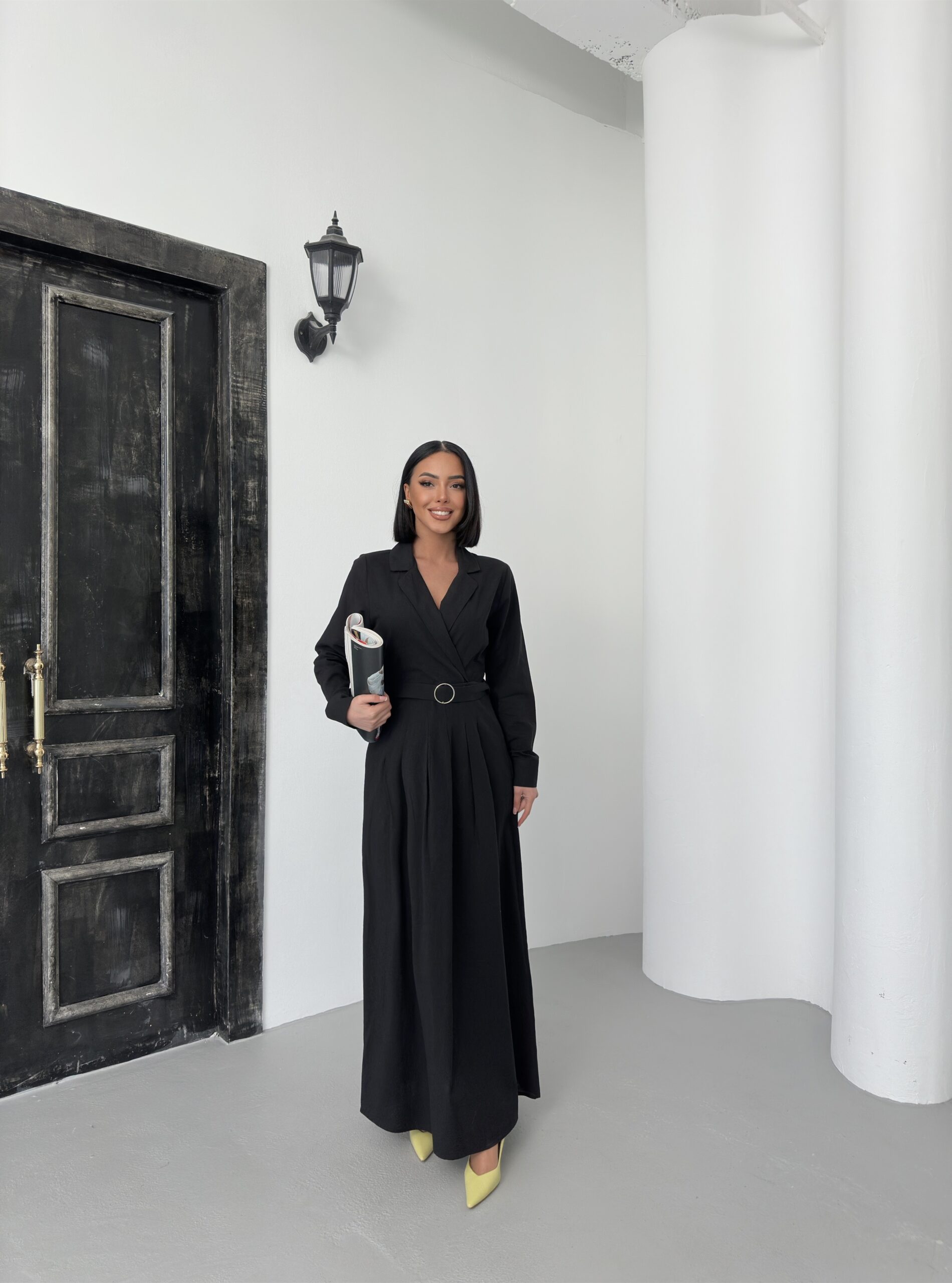 Linen Dress With Belt – Brand: My Fashion – Women & Kids, Baby Clothes Wholesale – TheBS Women