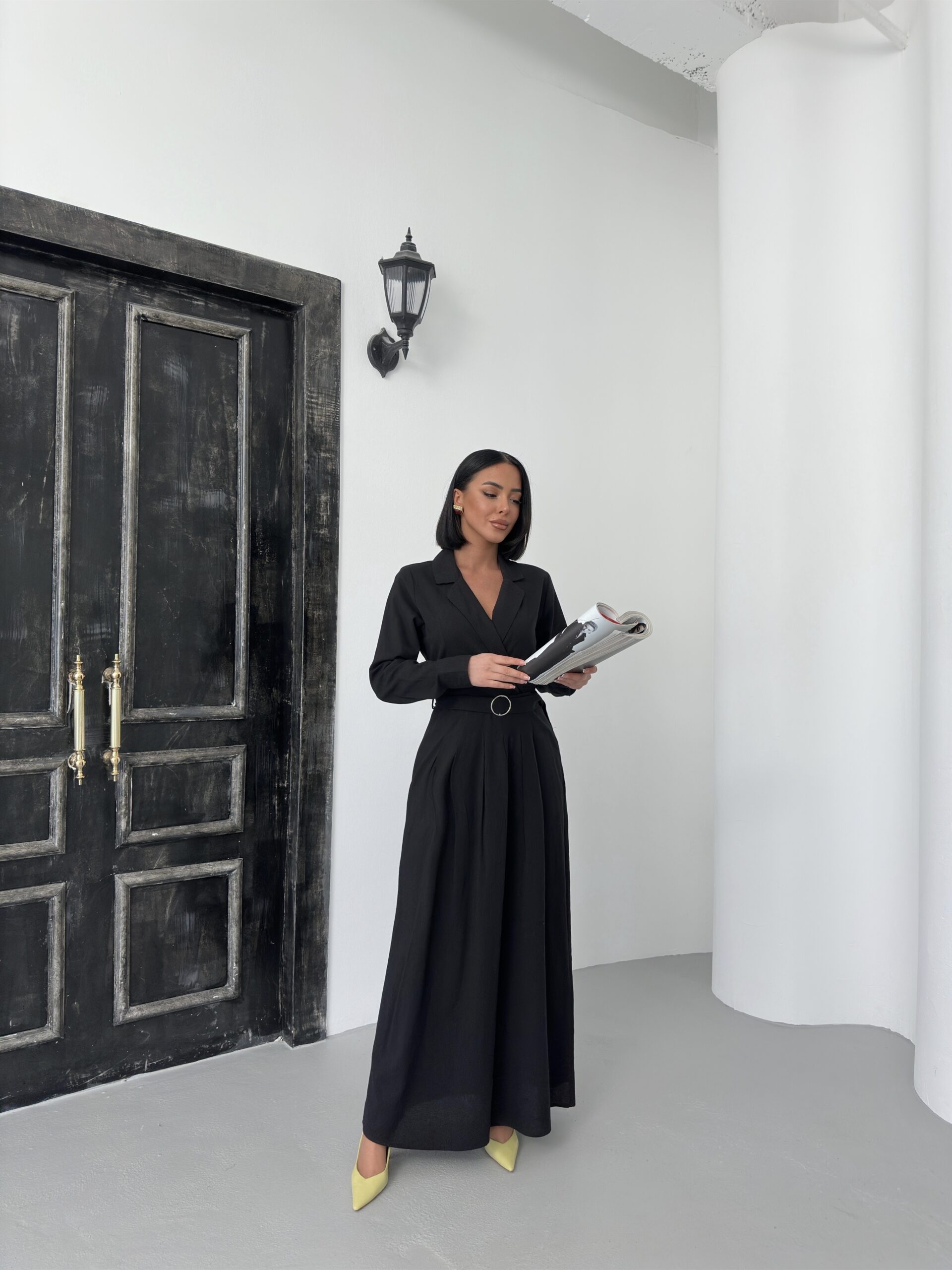 Linen Dress With Belt – Brand: My Fashion – Women & Kids, Baby Clothes Wholesale – TheBS Women