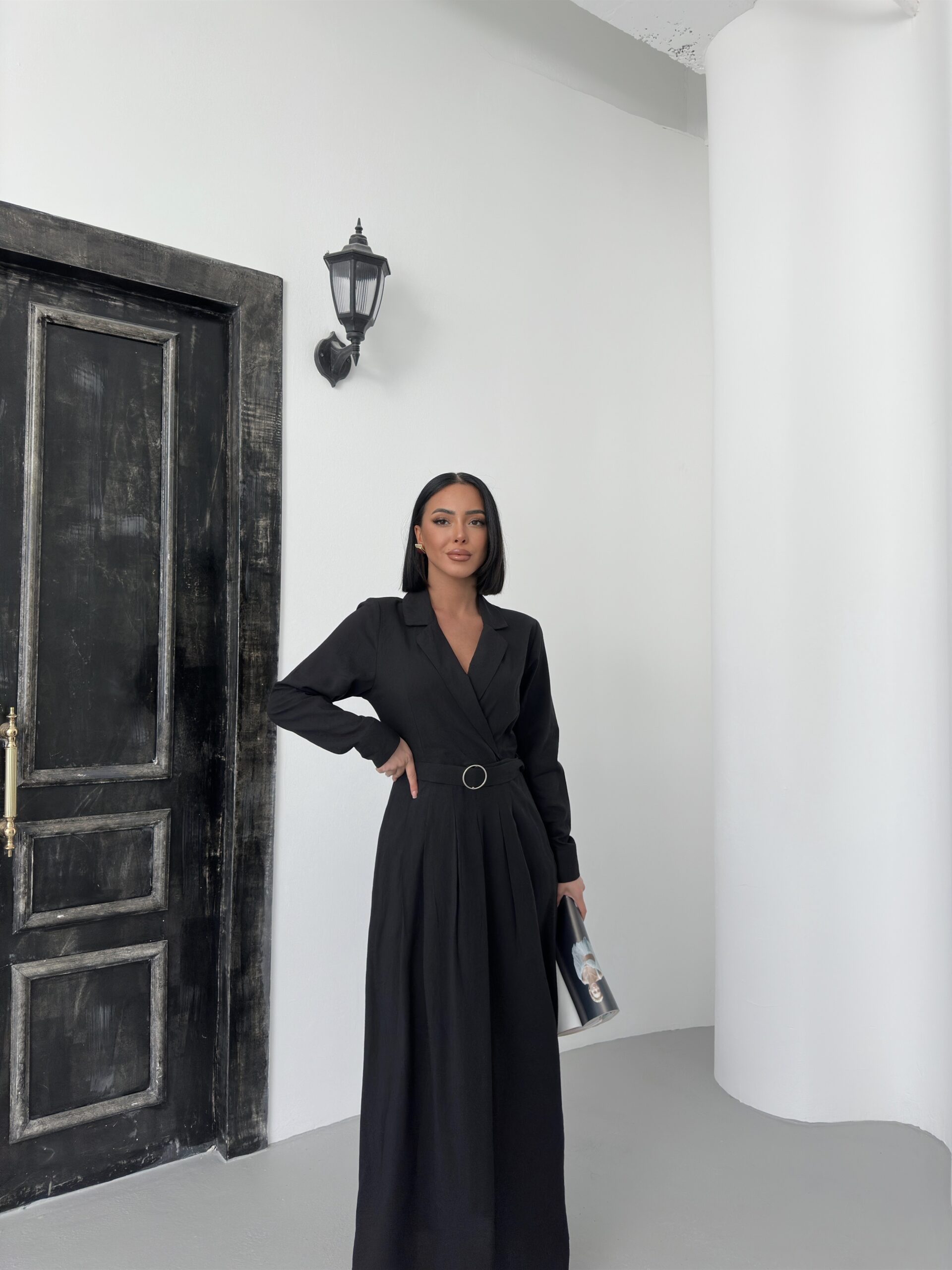 Linen Dress With Belt – Brand: My Fashion – Women & Kids, Baby Clothes Wholesale – TheBS Women