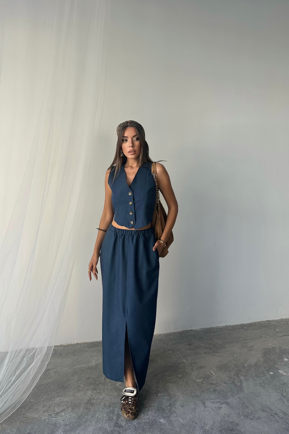 Tencel Vest - Slit Skirt Set - Brand: Ello - Women & Kids, Baby Clothes Wholesale - TheBS Women
