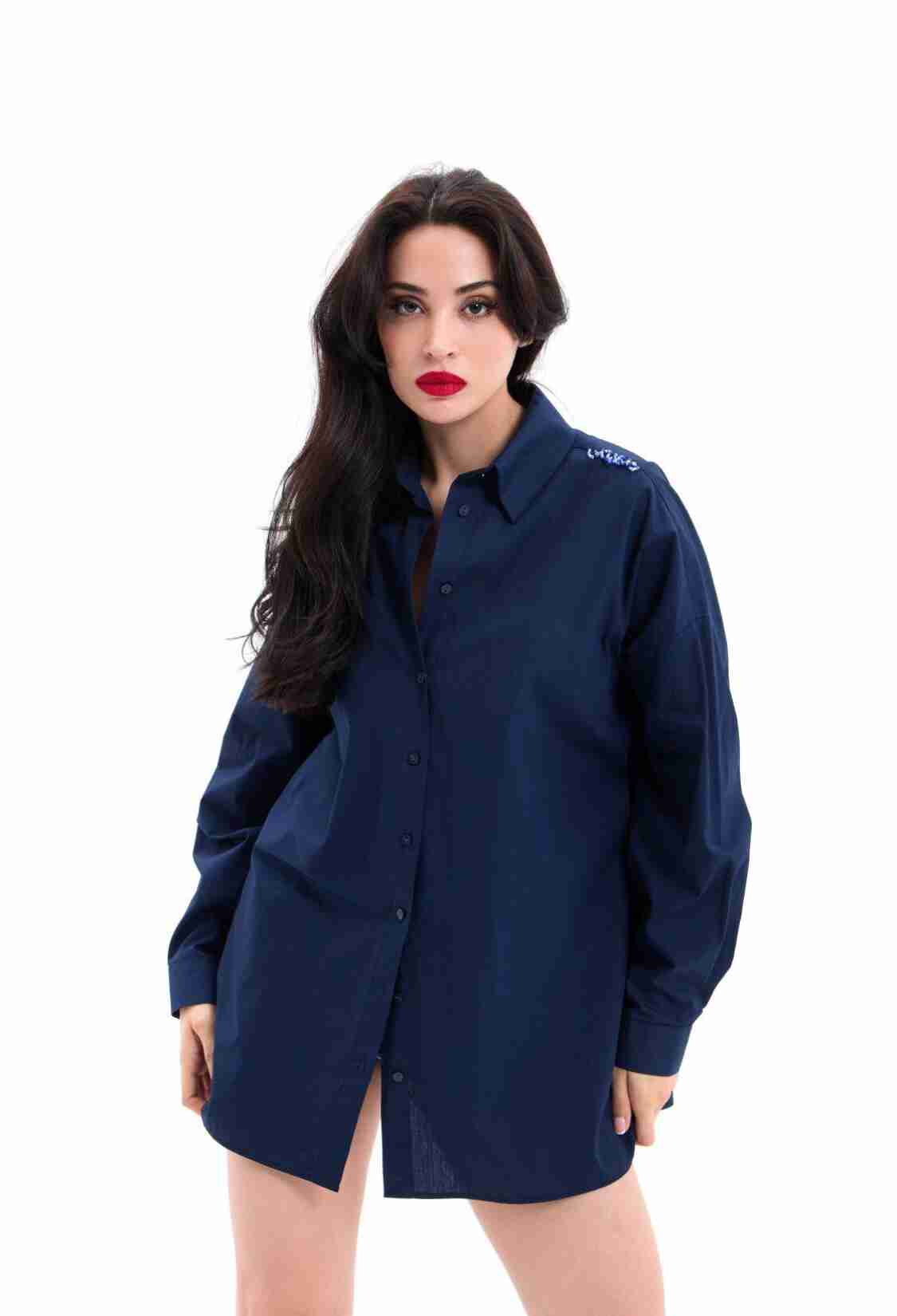Shirt - Navy - Brand: Fame - Women & Kids, Baby Clothes Wholesale - TheBS Women
