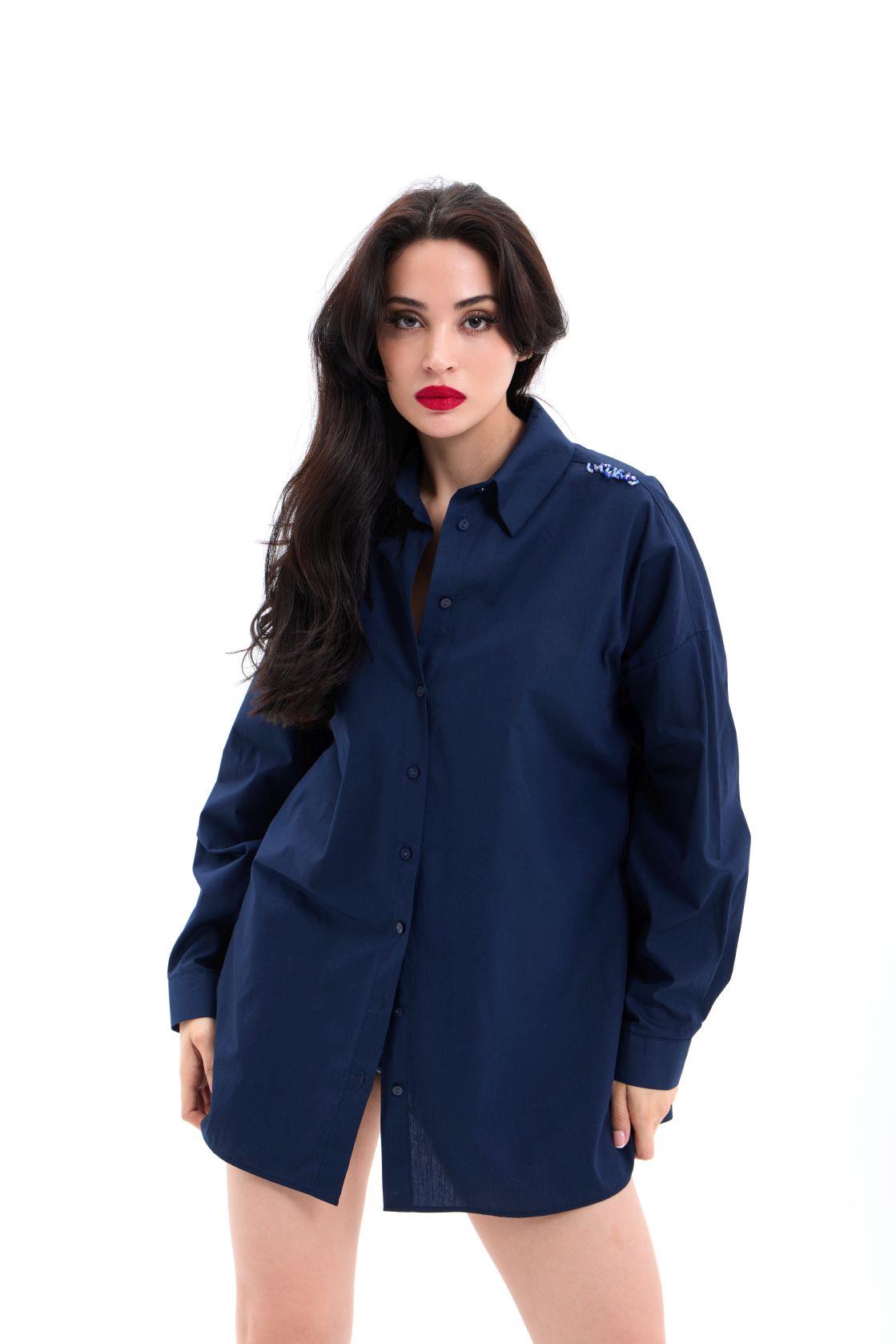 Shirt - Navy - Brand: Fame - Women & Kids, Baby Clothes Wholesale - TheBS Women