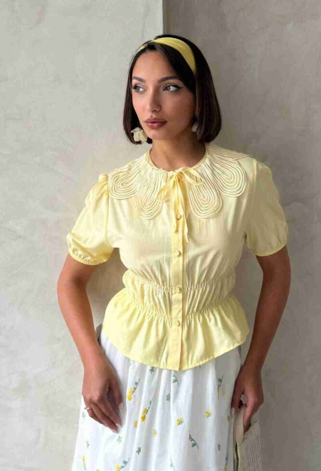 Collar Detailed Ruffle Shirt - Brand: Topshow - Women & Kids, Baby Clothes Wholesale - TheBS Women