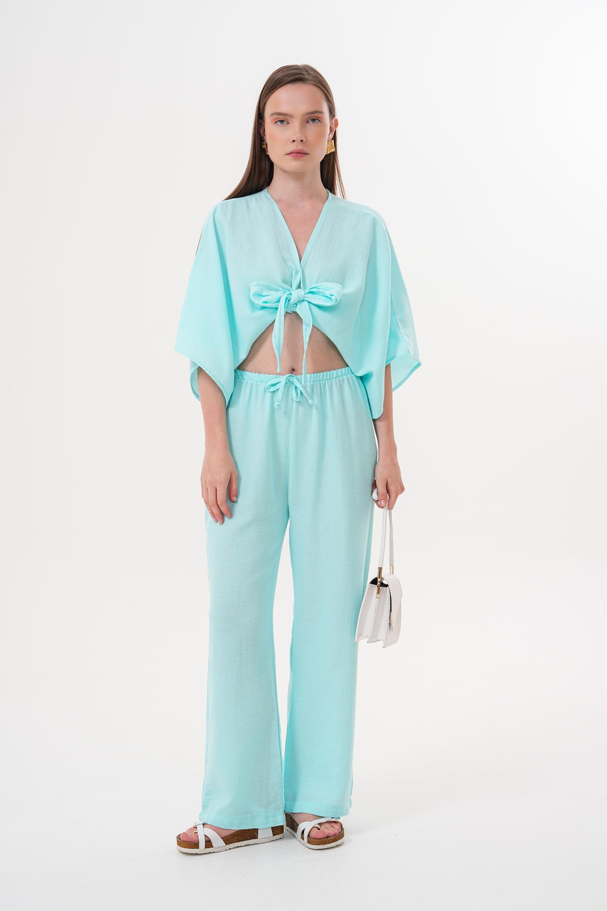 Women's Mueslin Tie Blouse - Brand: Levure - Women & Kids, Baby Clothes Wholesale - TheBS Women