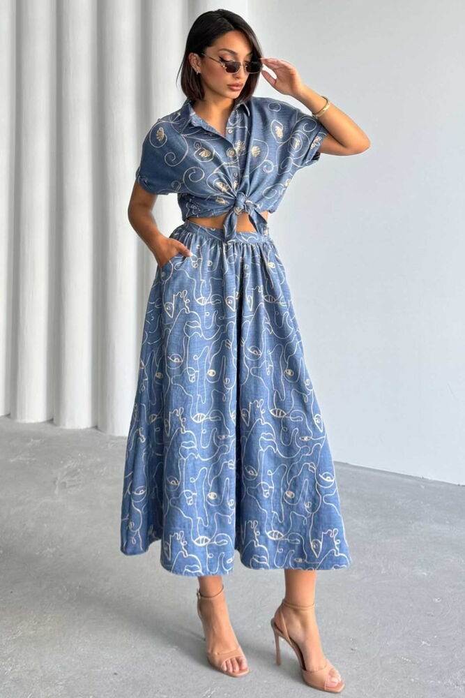 Embroidered Skirt - Dark