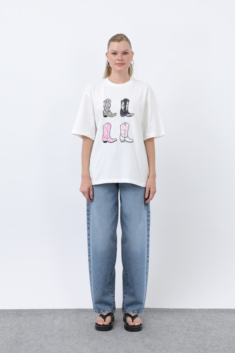 T-shirt - Ecru - Brand: SOUL - Women & Kids, Baby Clothes Wholesale - TheBS Women