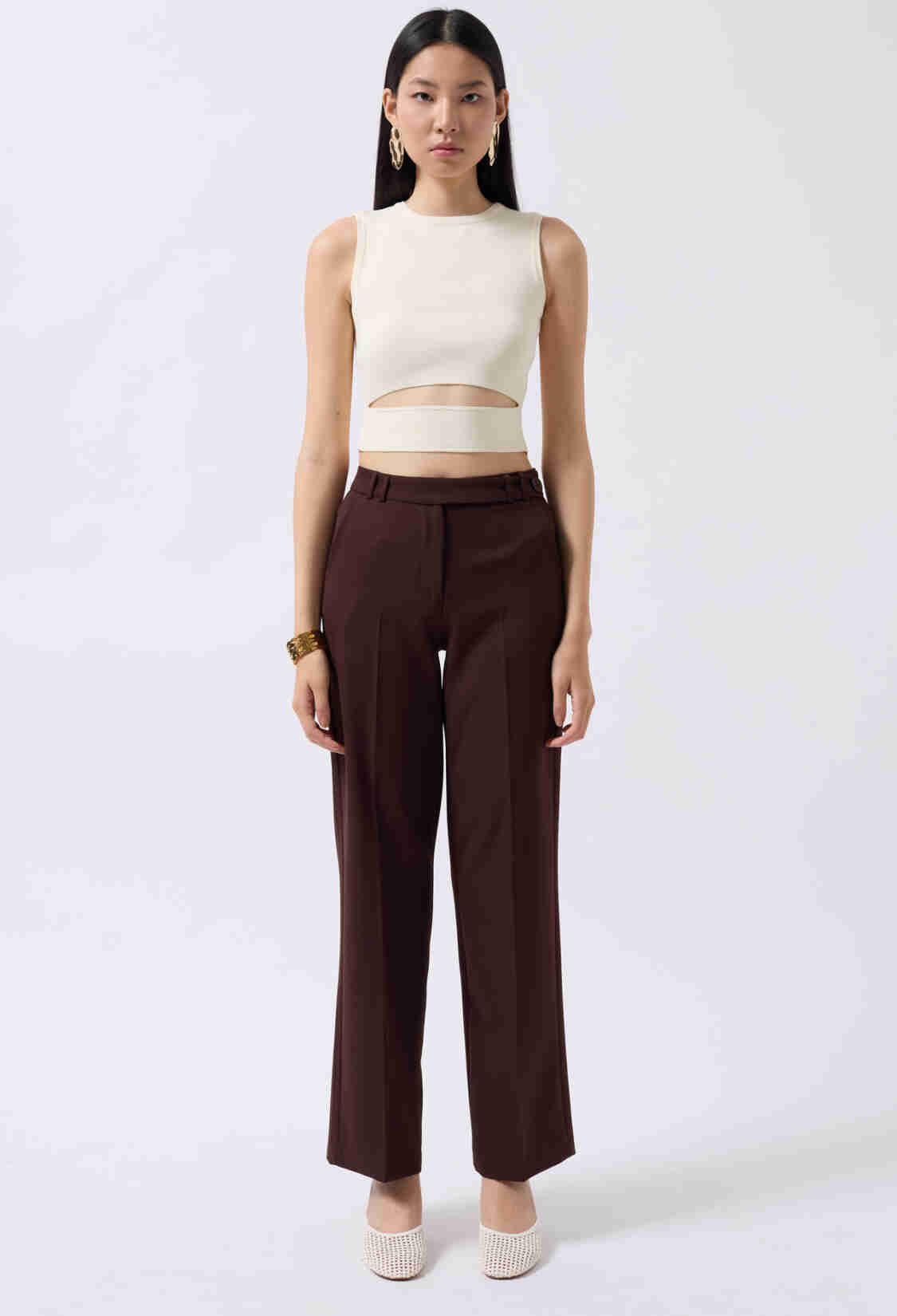 Window Detail Knitwear Blouse Crop Top - Brand: Black Fashion - Women & Kids, Baby Clothes Wholesale - TheBS Women