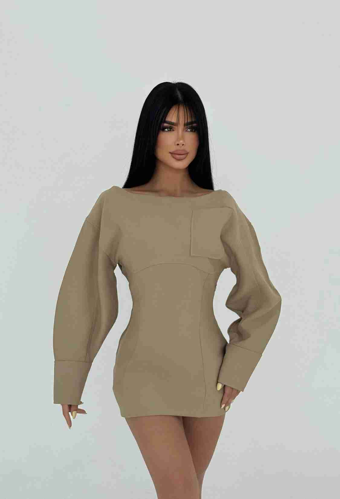 Pocket Detail Long Dress - Brand: EYYO ATELIER - Women & Kids, Baby Clothes Wholesale - TheBS Women