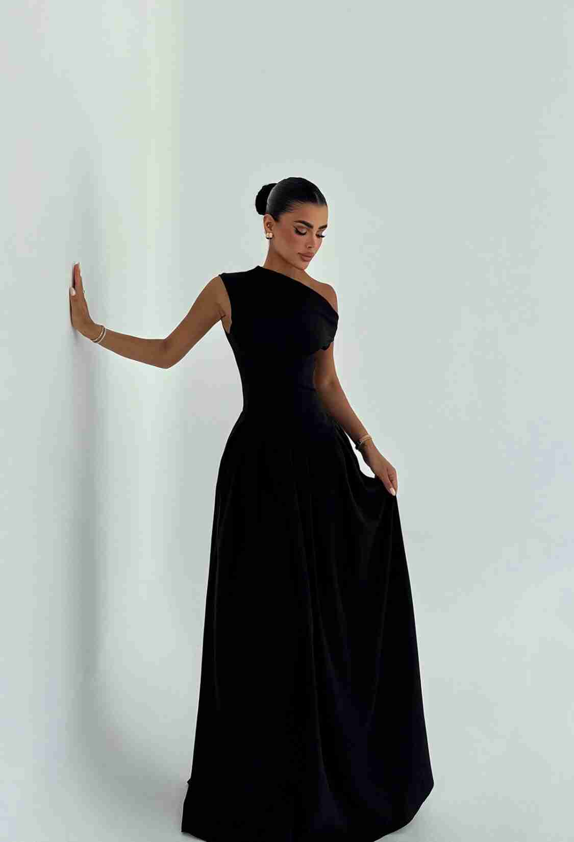 ElegantA-Line Dress With One Shoulder Neck - Brand: EYYO ATELIER - Women & Kids, Baby Clothes Wholesale - TheBS Women