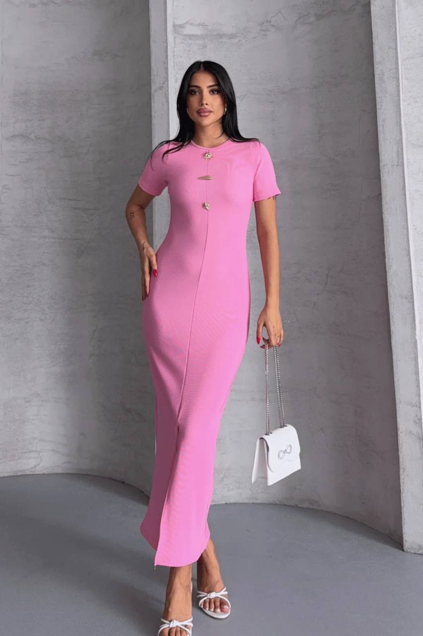 Elegant Floor Length Bodycon Dress - Brand: Fiori - Women & Kids, Baby Clothes Wholesale - TheBS Women