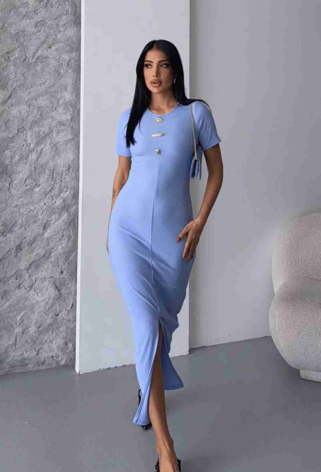 Elegant Bodycon Dress With Short Sleeves - Brand: Fiori - Women & Kids, Baby Clothes Wholesale - TheBS Women