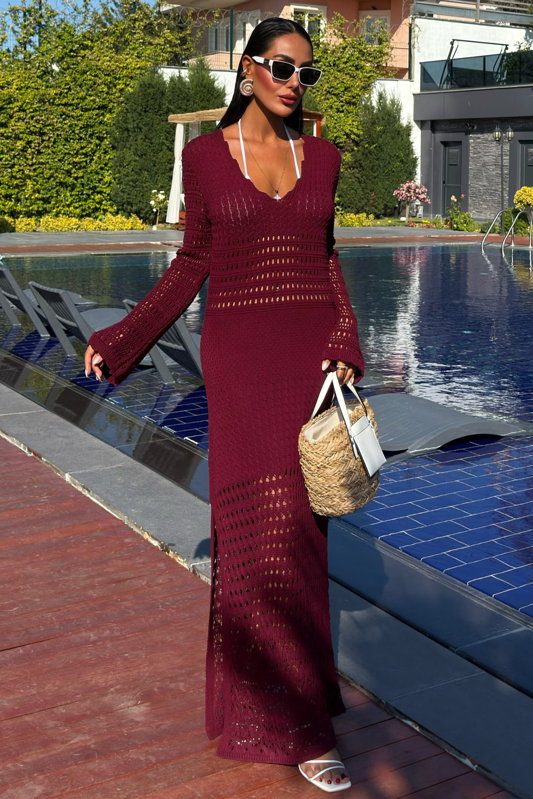 Openwork Detailed Spanish Sleeve Dress - Brand: Sobe Istanbul - Women & Kids, Baby Clothes Wholesale - TheBS Women