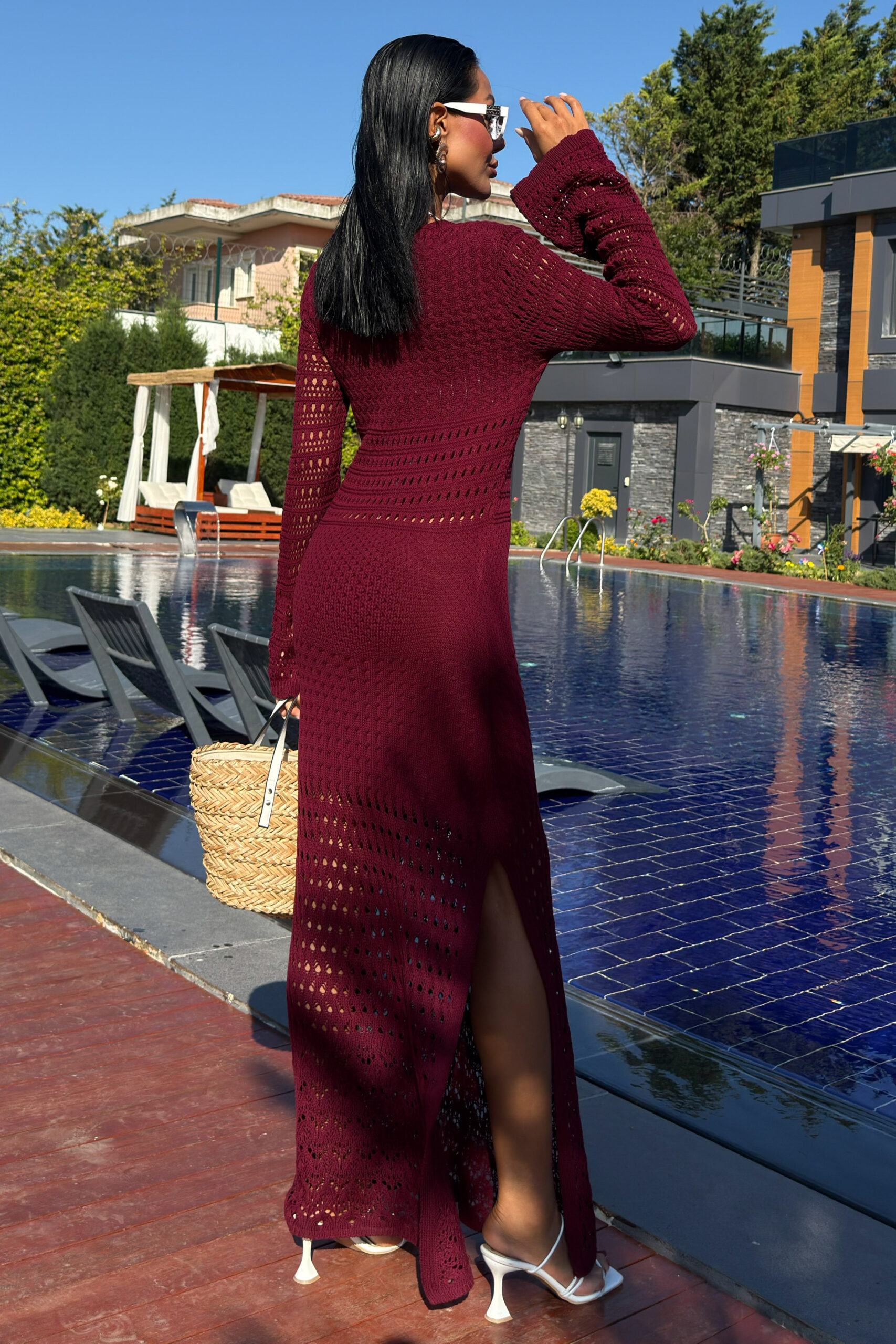 Openwork Detailed Spanish Sleeve Dress – Brand: Sobe Istanbul – Women & Kids, Baby Clothes Wholesale – TheBS Women