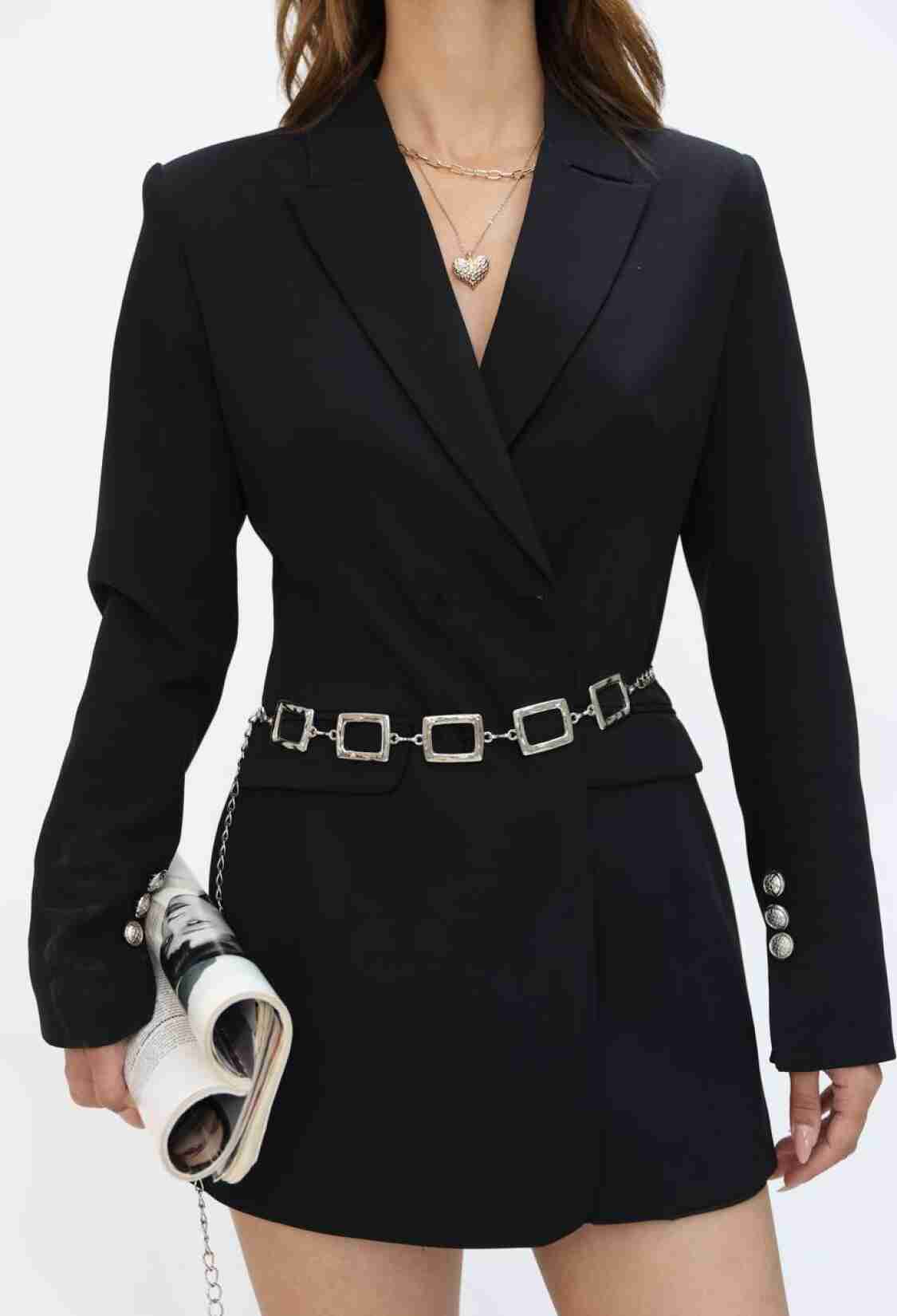 Square Design Chain Shirt Jacket Dress Pants Belt - Brand: Fiori - Women & Kids, Baby Clothes Wholesale - TheBS Women